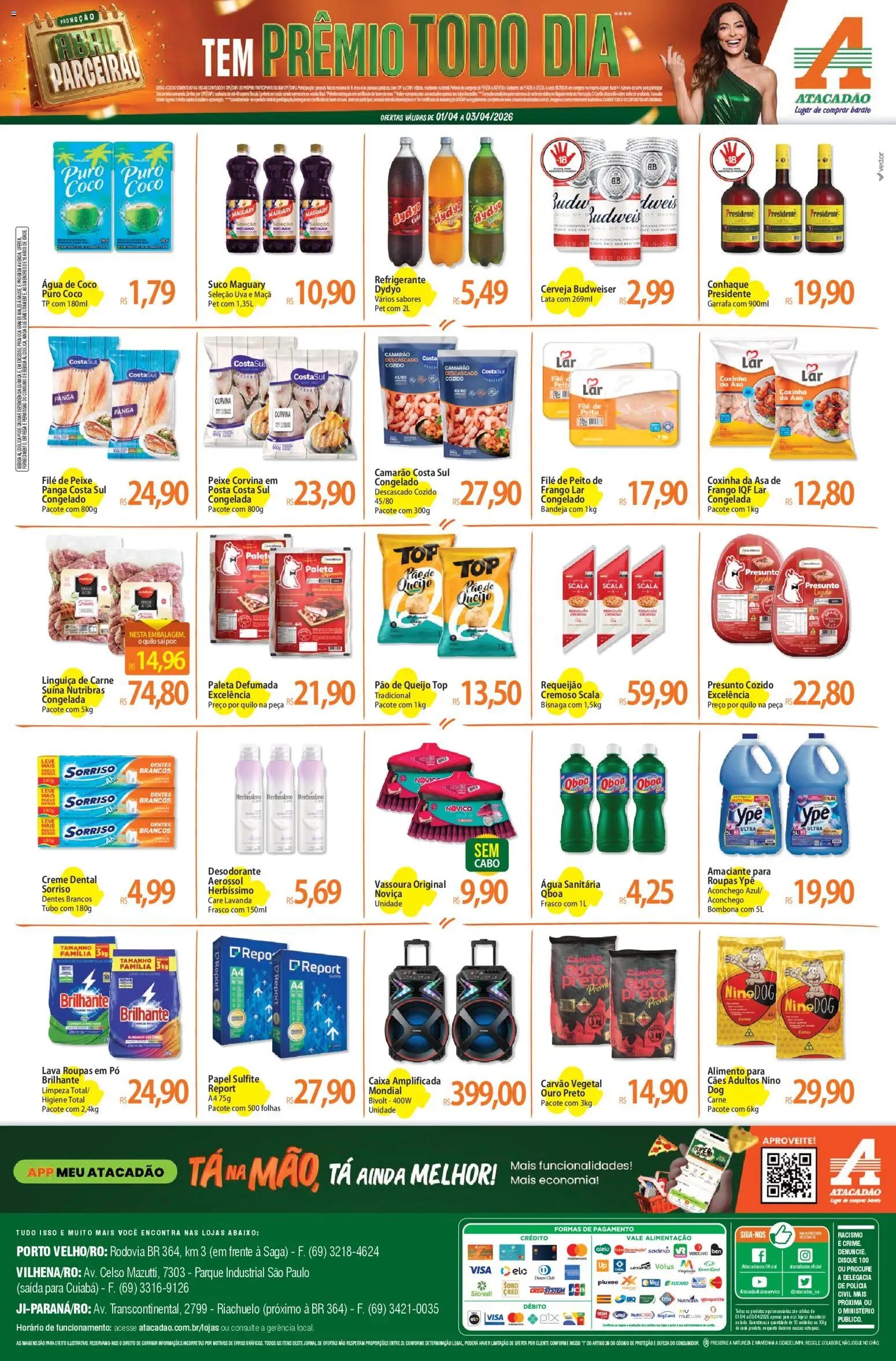 Atacadão folheto a partir de 01/04/2026 Atacadão ofertas - RO (2026-04-01 - 2026-04-03)