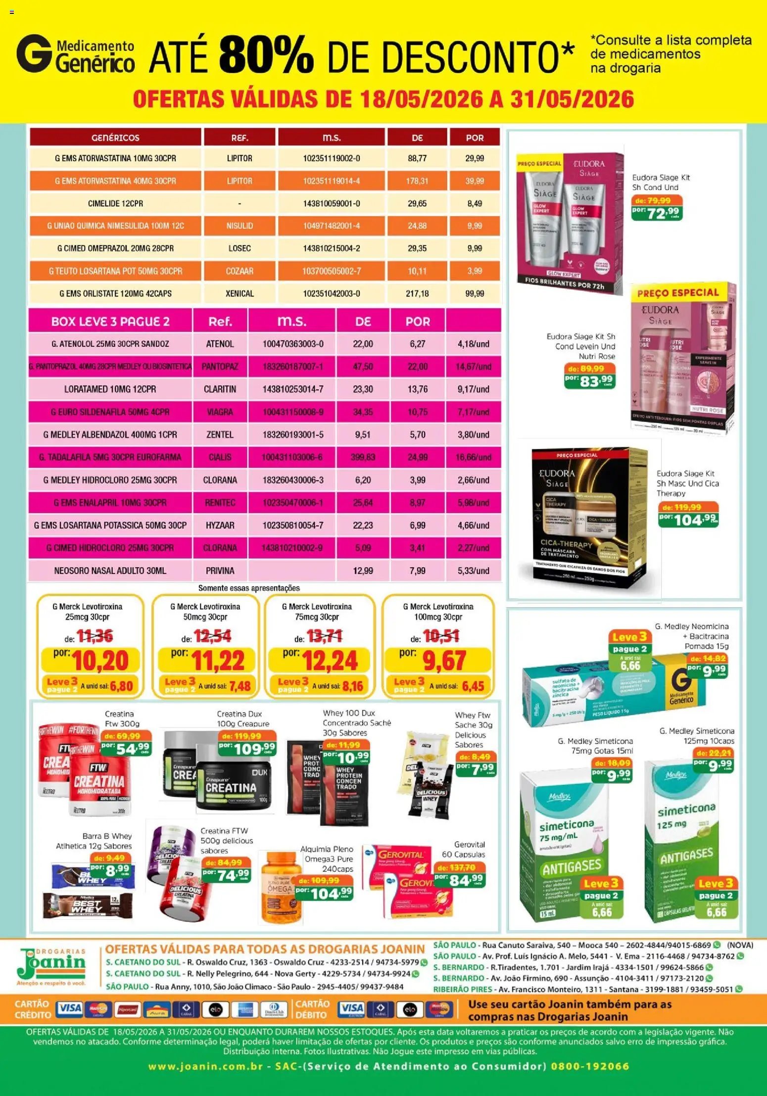 Supermercados Joanin folheto a partir de 18/05/2026 Supermercados Joanin ofertas Drogaria (2026-05-18 - 2026-05-31)