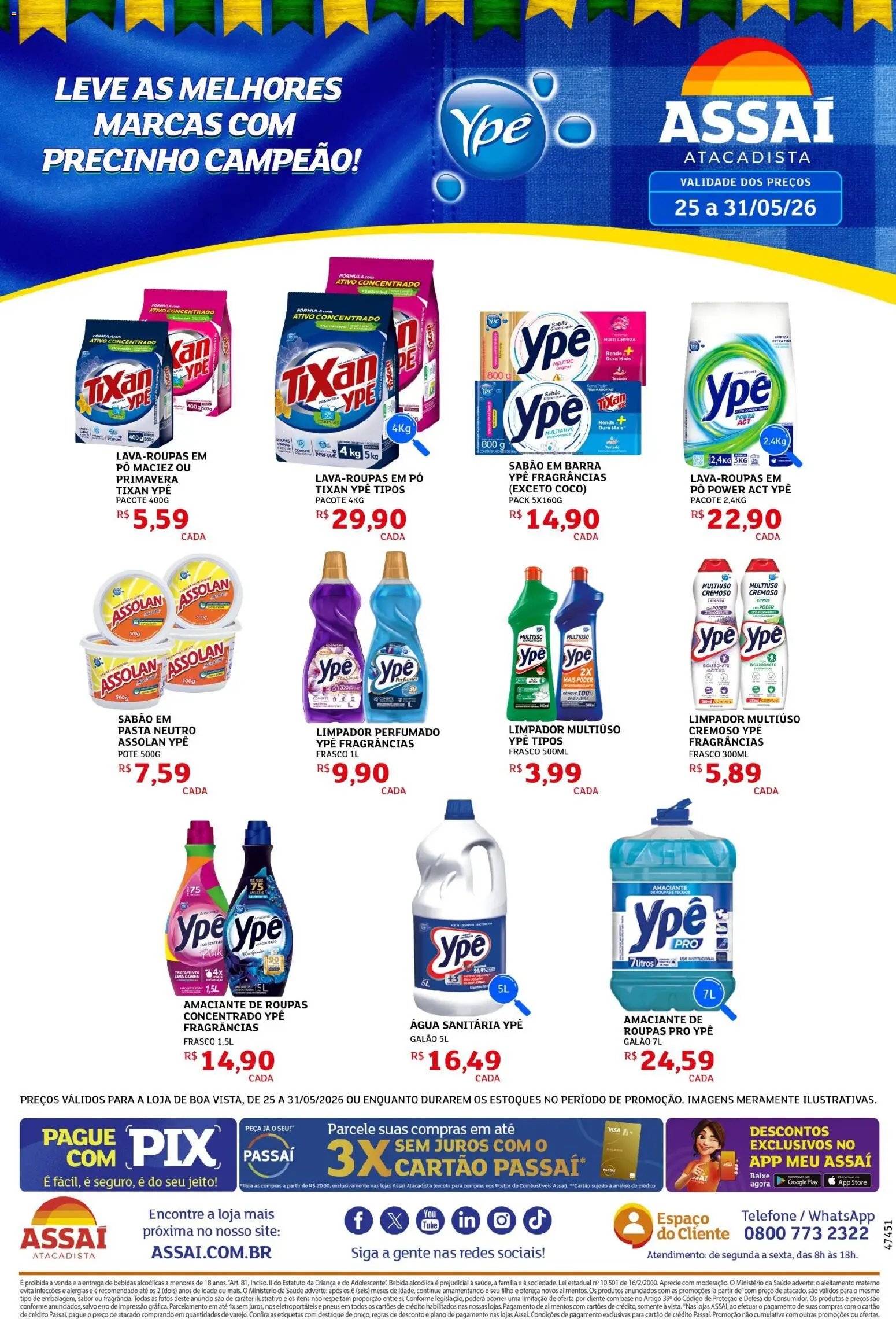 Assaí Atacadista folheto a partir de 25/05/2026 Assaí Atacadista ofertas - RR (2026-05-25 - 2026-05-31)