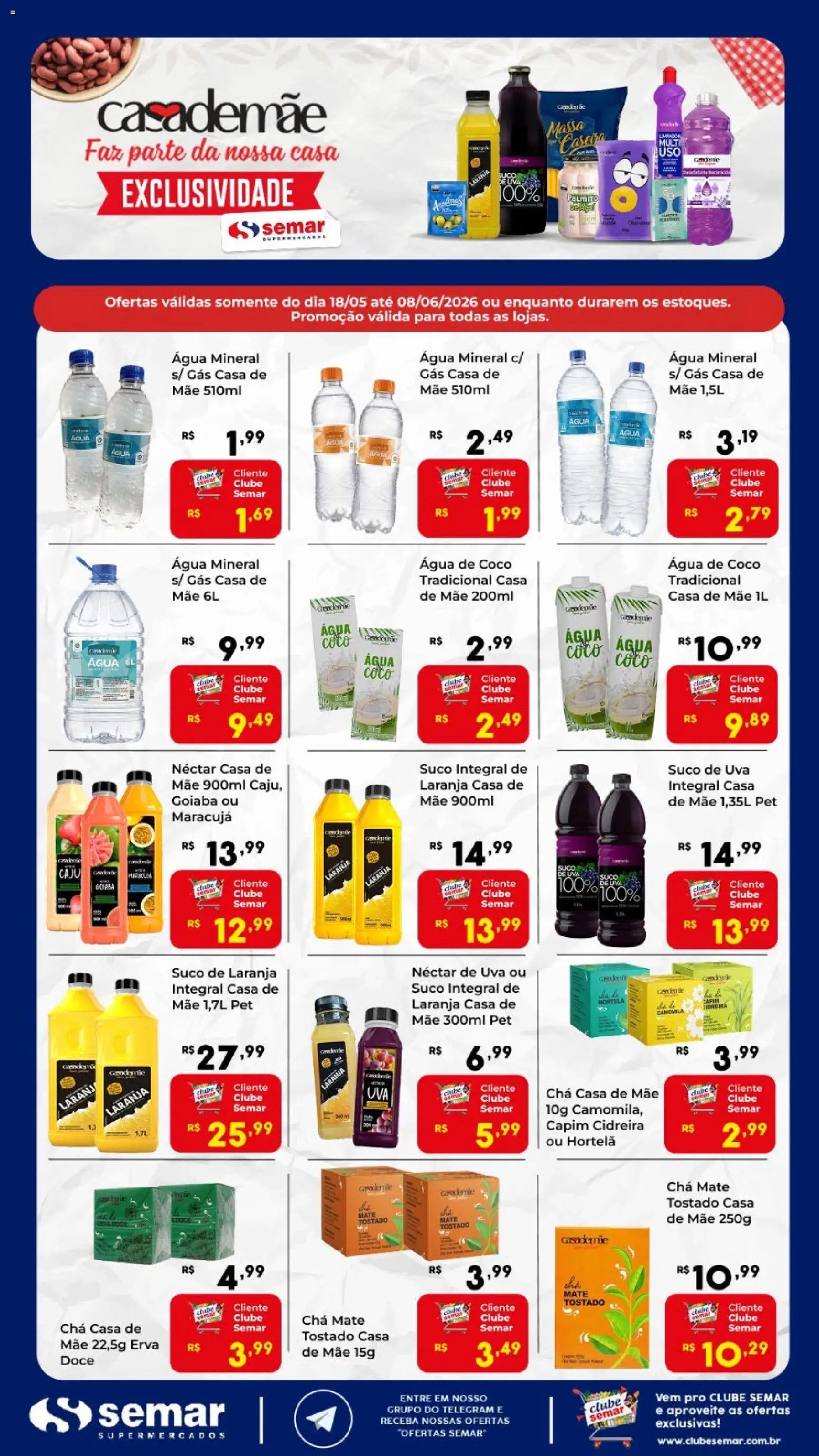 Semar Supermercado folheto a partir de 18/05/2026 Semar Supermercado ofertas Casa de Mãe (2026-05-18 - 2026-06-08)