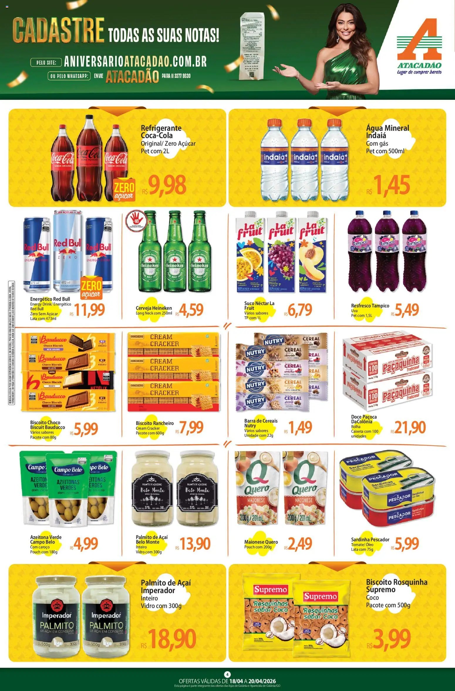 Atacadão folheto a partir de 18/04/2026 Atacadão ofertas - GO (2026-04-18 - 2026-04-20)