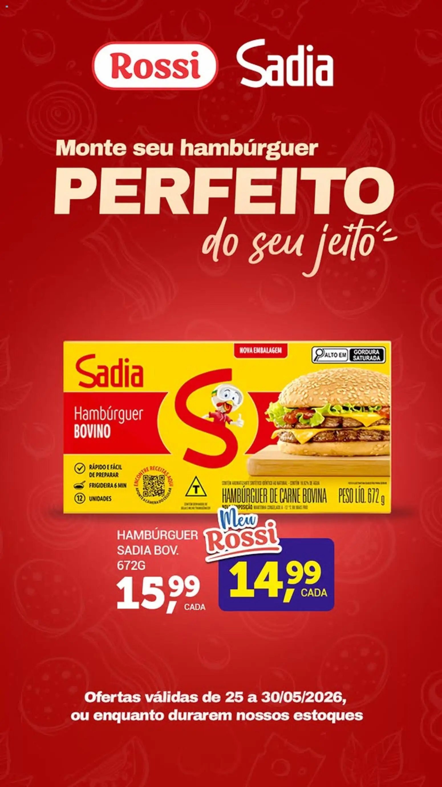 Rossi Supermercados folheto a partir de 25/05/2026 Rossi Supermercados ofertas Hambúrguer (2026-05-25 - 2026-05-30)