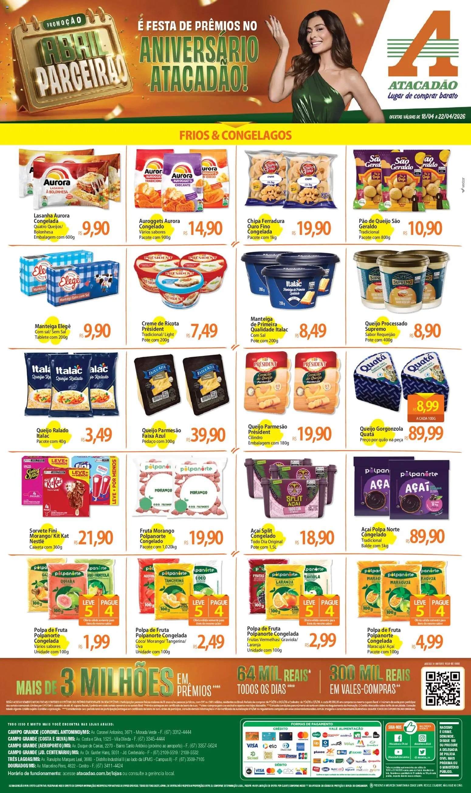 Atacadão folheto a partir de 18/04/2026 Atacadão ofertas - MS (2026-04-18 - 2026-04-22)