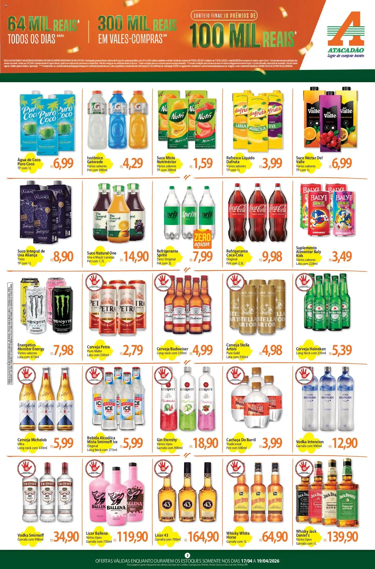 Atacadão folheto a partir de 17/04/2026 Atacadão ofertas - PR (2026-04-17 - 2026-04-19)