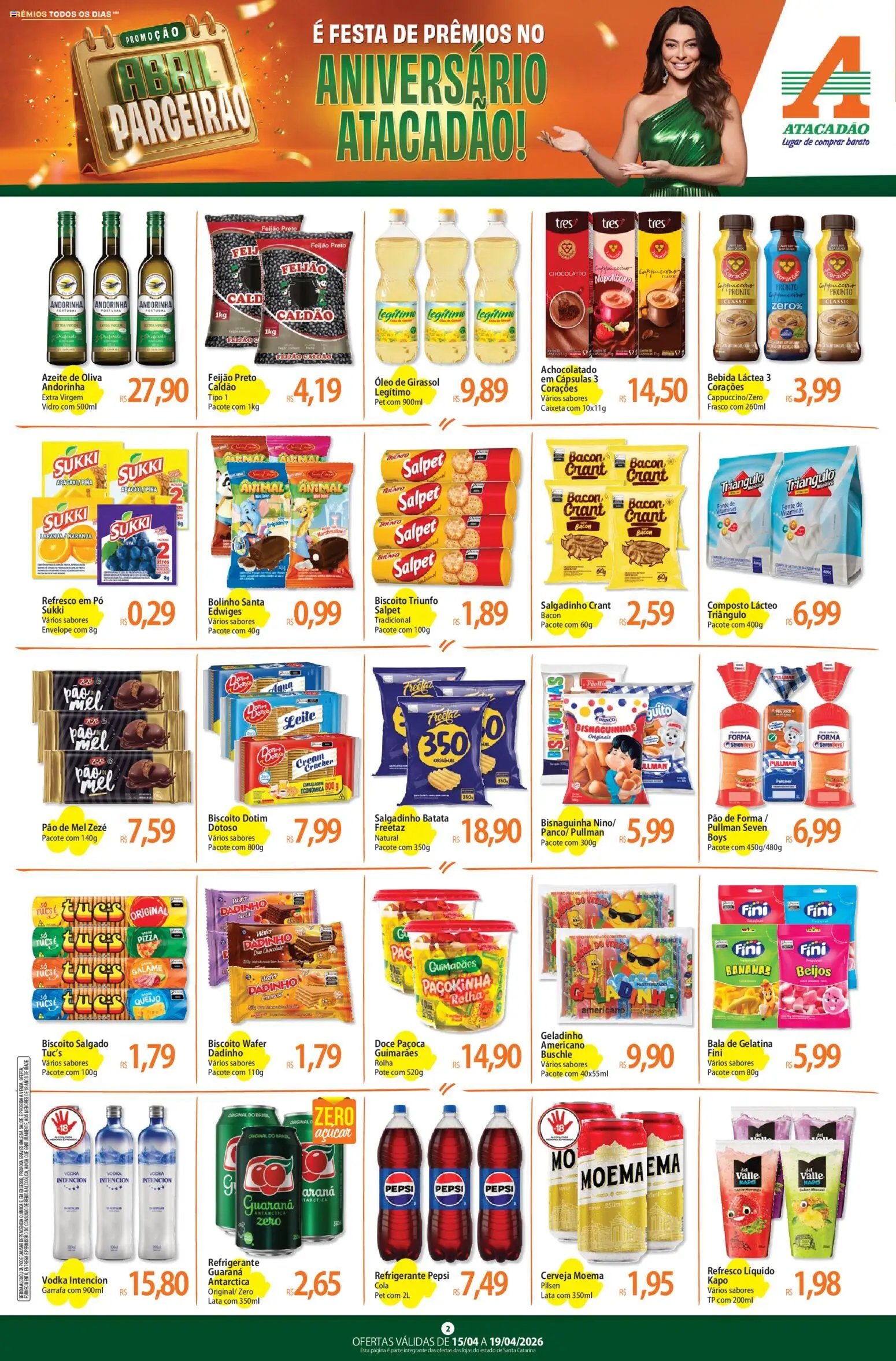 Atacadão folheto a partir de 15/04/2026 Atacadão ofertas - SC (2026-04-15 - 2026-04-19)