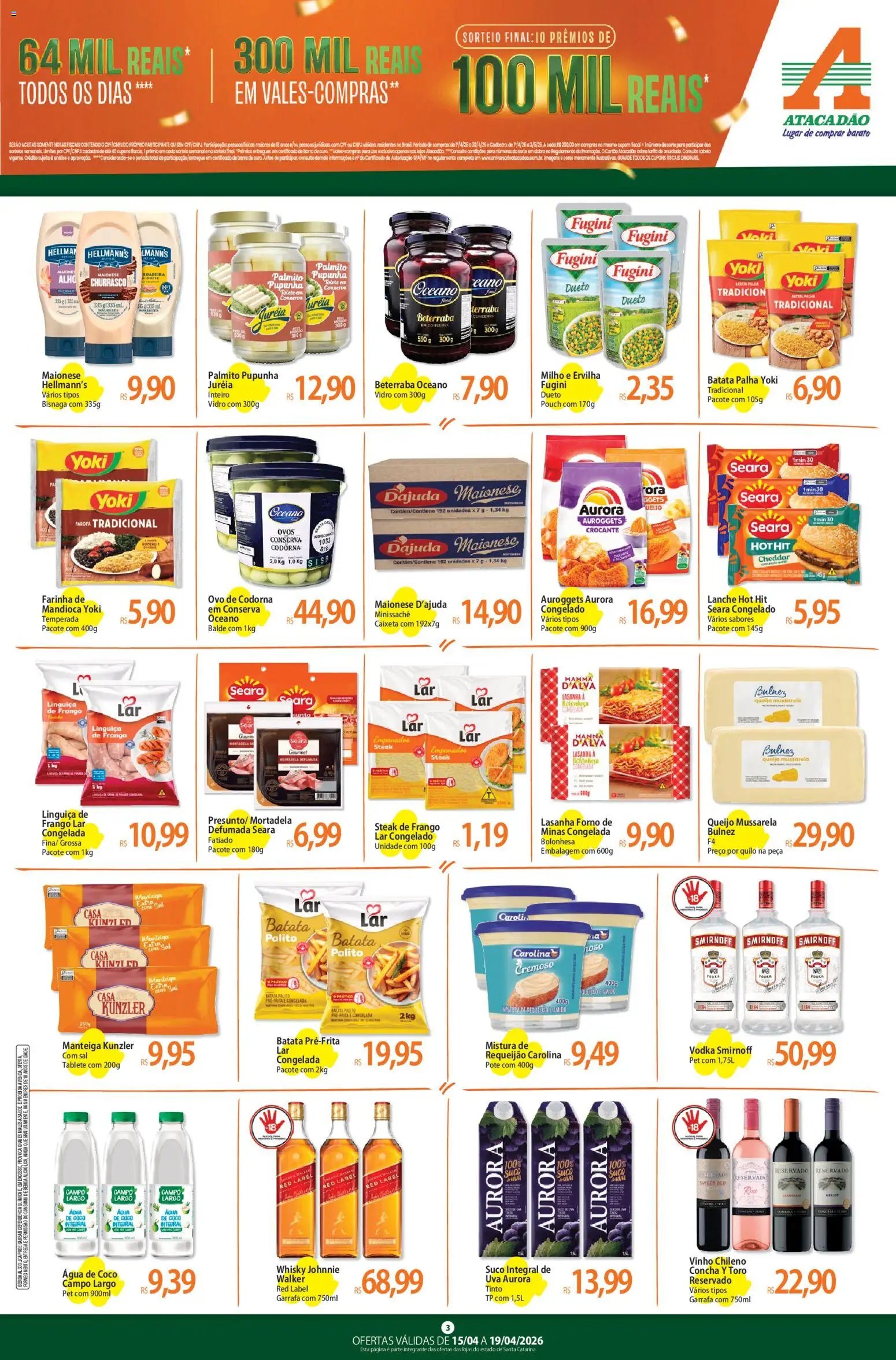 Atacadão folheto a partir de 15/04/2026 Atacadão ofertas - SC (2026-04-15 - 2026-04-19)