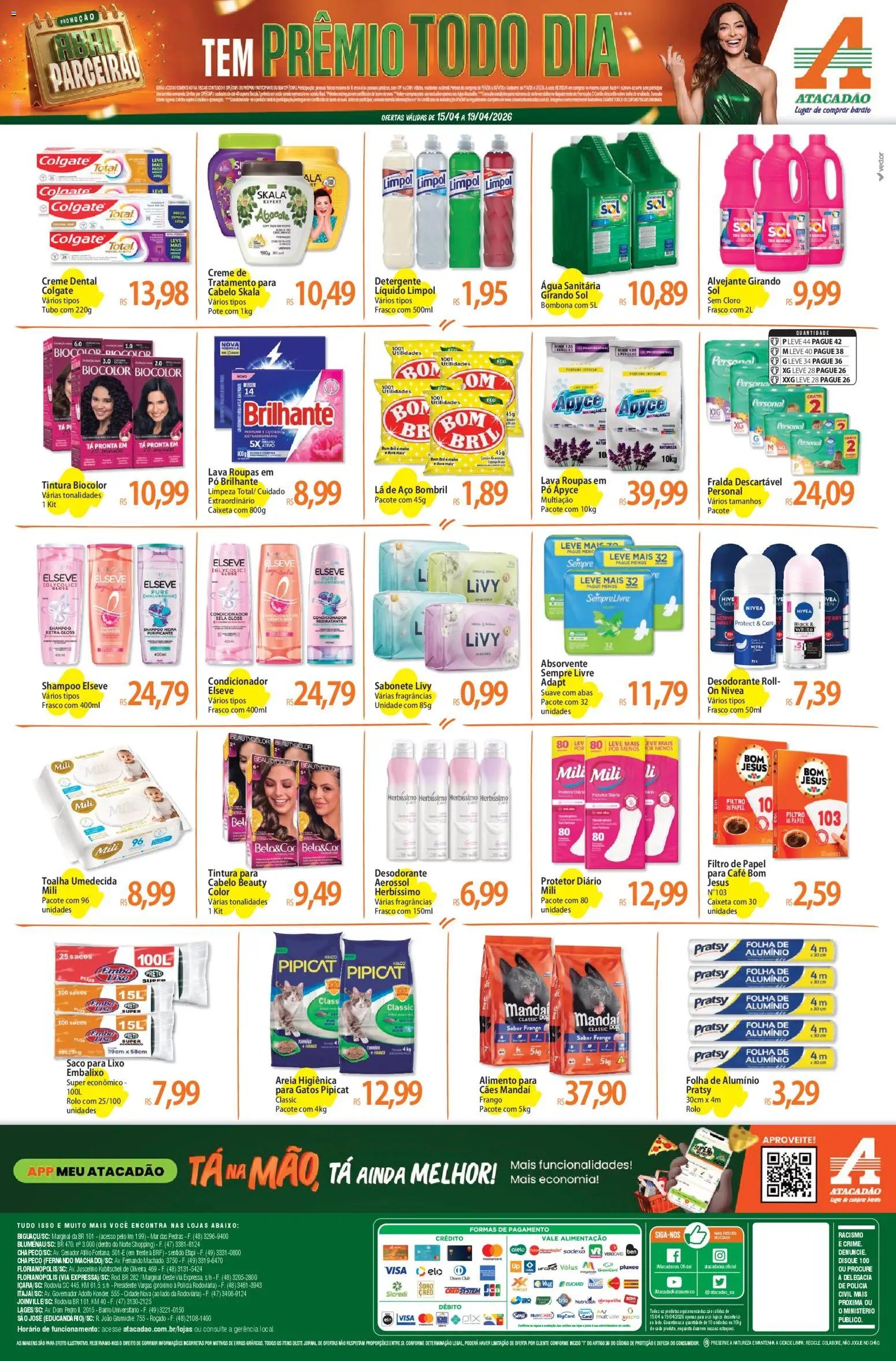 Atacadão folheto a partir de 15/04/2026 Atacadão ofertas - SC (2026-04-15 - 2026-04-19)