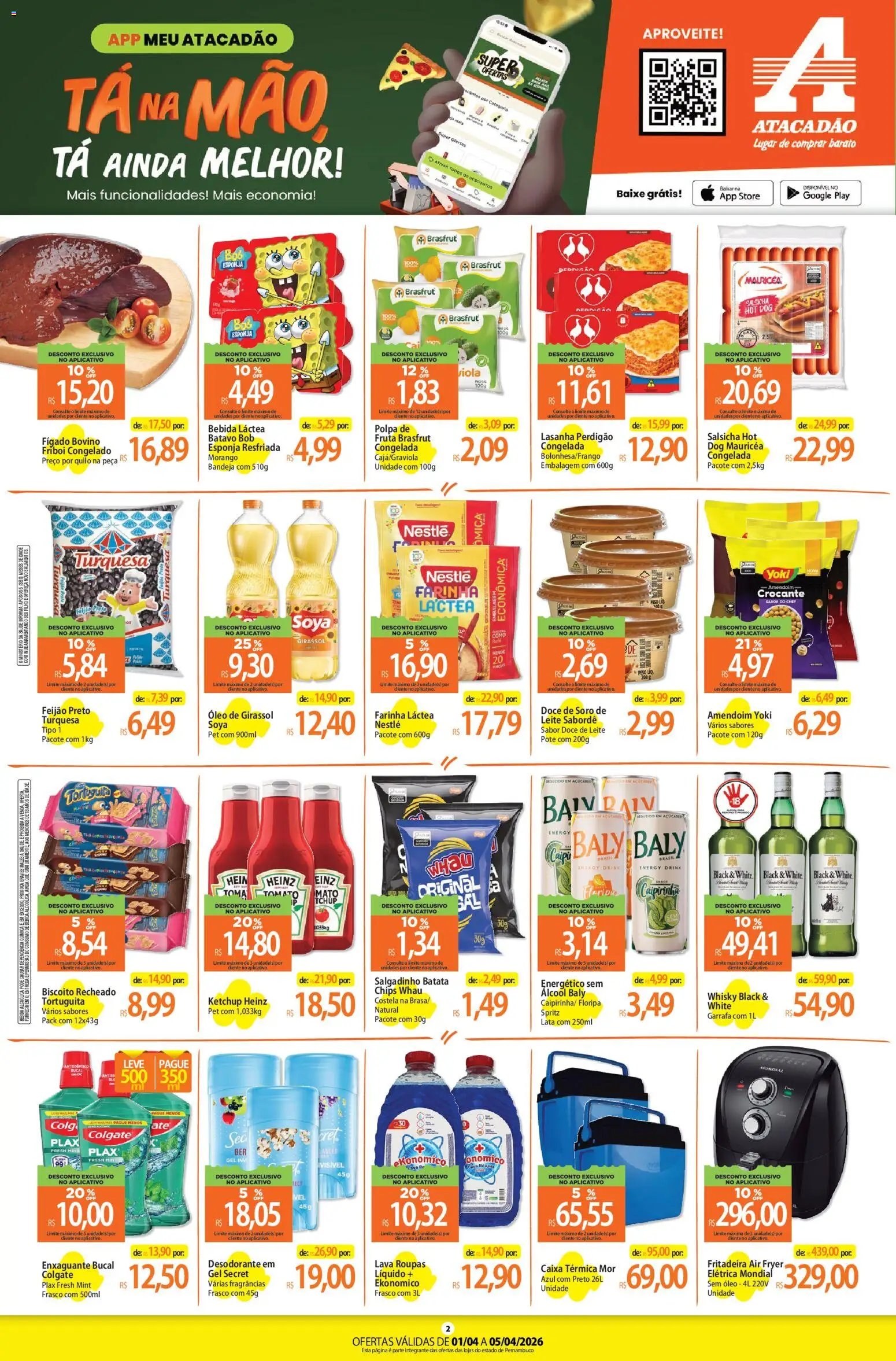 Atacadão folheto a partir de 01/04/2026 Atacadão ofertas - PE (2026-04-01 - 2026-04-05)