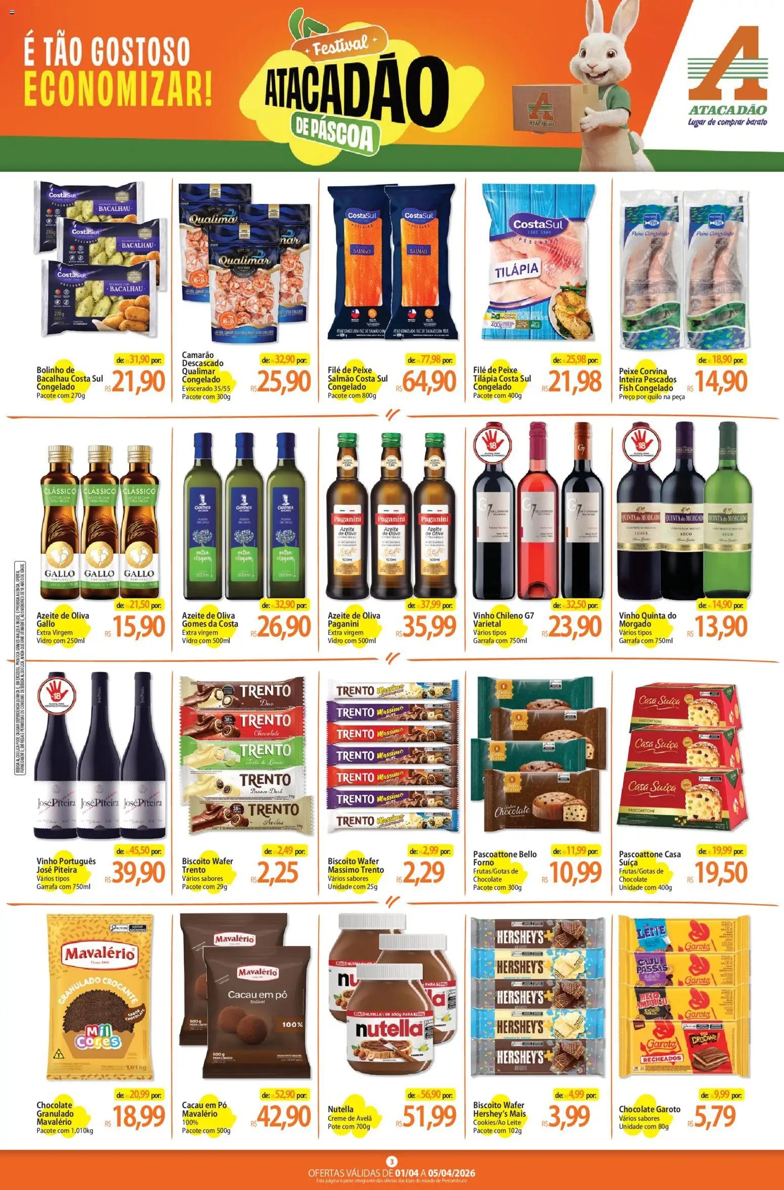 Atacadão folheto a partir de 01/04/2026 Atacadão ofertas - PE (2026-04-01 - 2026-04-05)