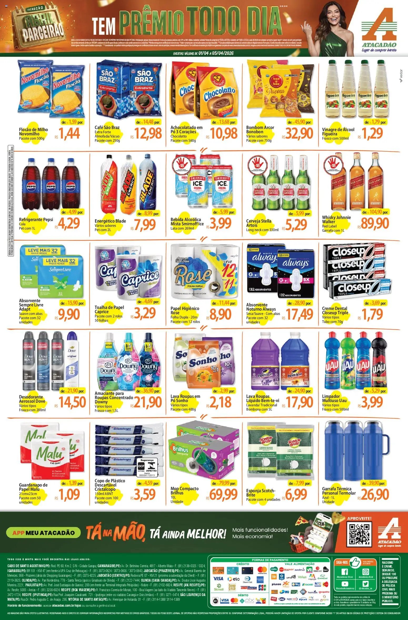 Atacadão folheto a partir de 01/04/2026 Atacadão ofertas - PE (2026-04-01 - 2026-04-05)