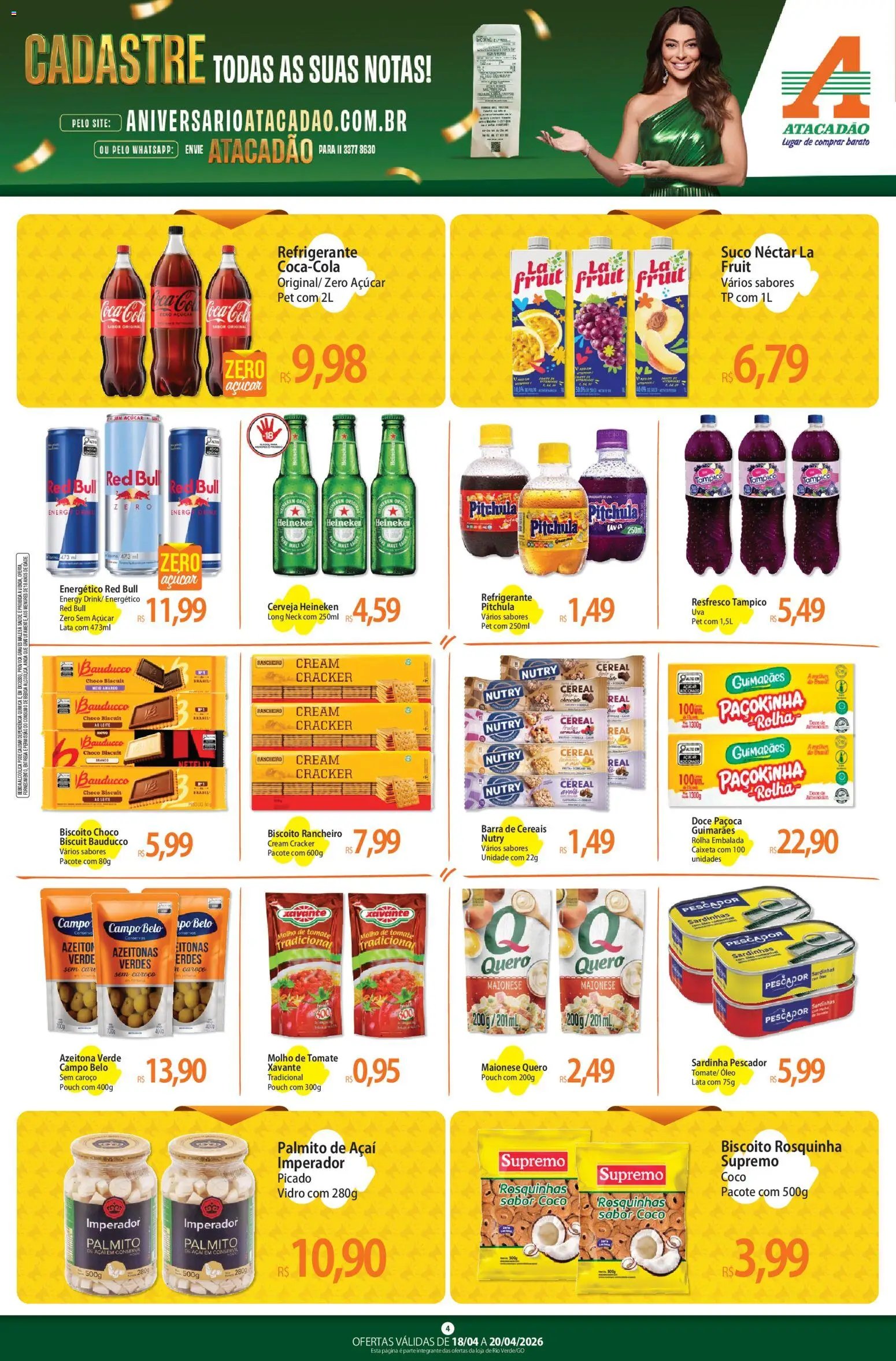 Atacadão folheto a partir de 18/04/2026 Atacadão ofertas - GO (2026-04-18 - 2026-04-20)