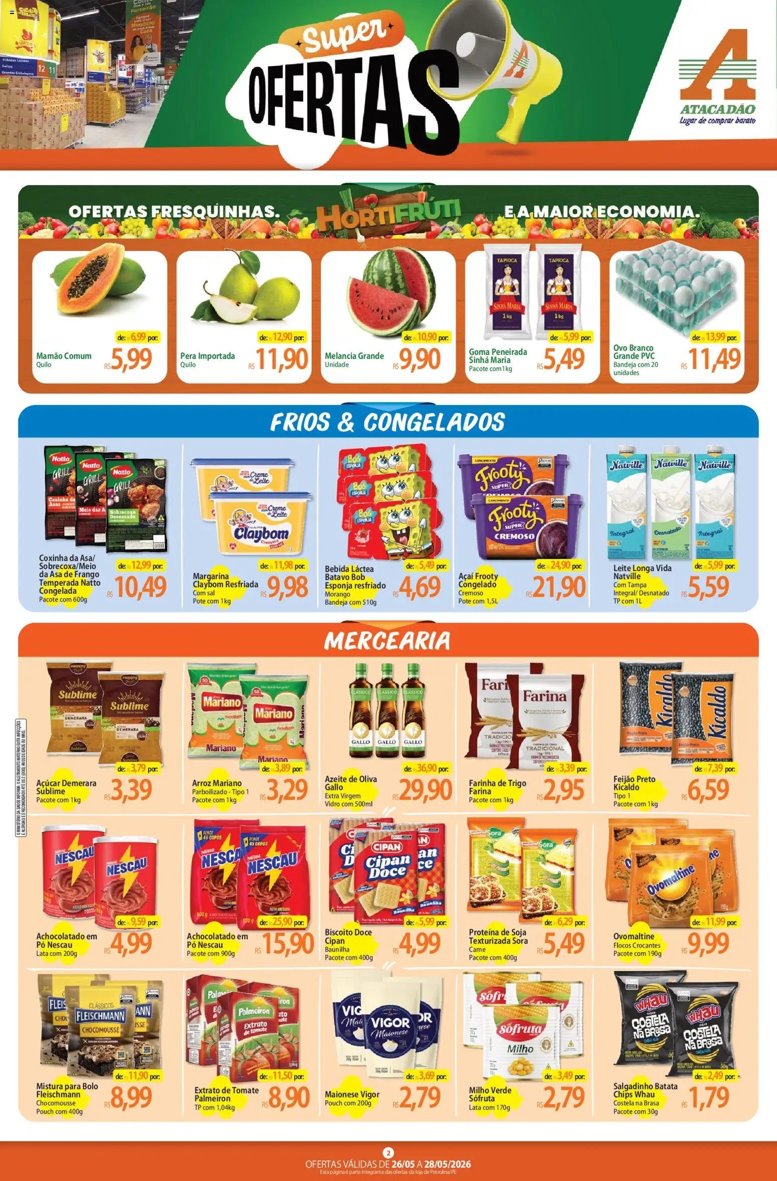 Atacadão folheto a partir de 26/05/2026 Atacadão ofertas - PE (2026-05-26 - 2026-05-28)