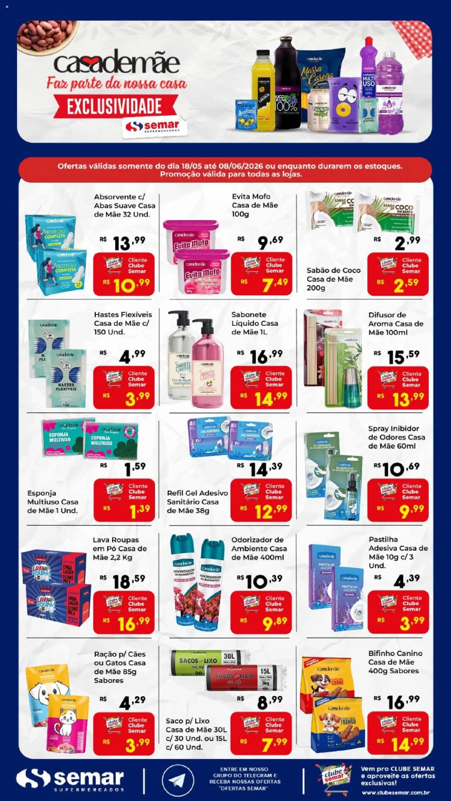 Semar Supermercado folheto a partir de 18/05/2026 Semar Supermercado ofertas Casa de Mãe (2026-05-18 - 2026-06-08)