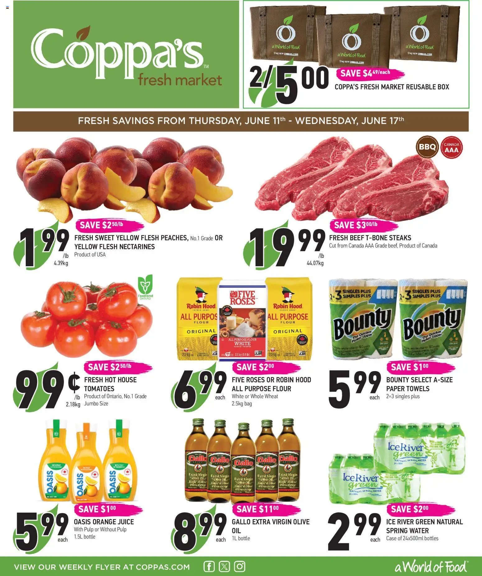 Coppas Fresh Market flyer from 11.06.2026 Coppas Fresh Market weekly flyer / circulaire