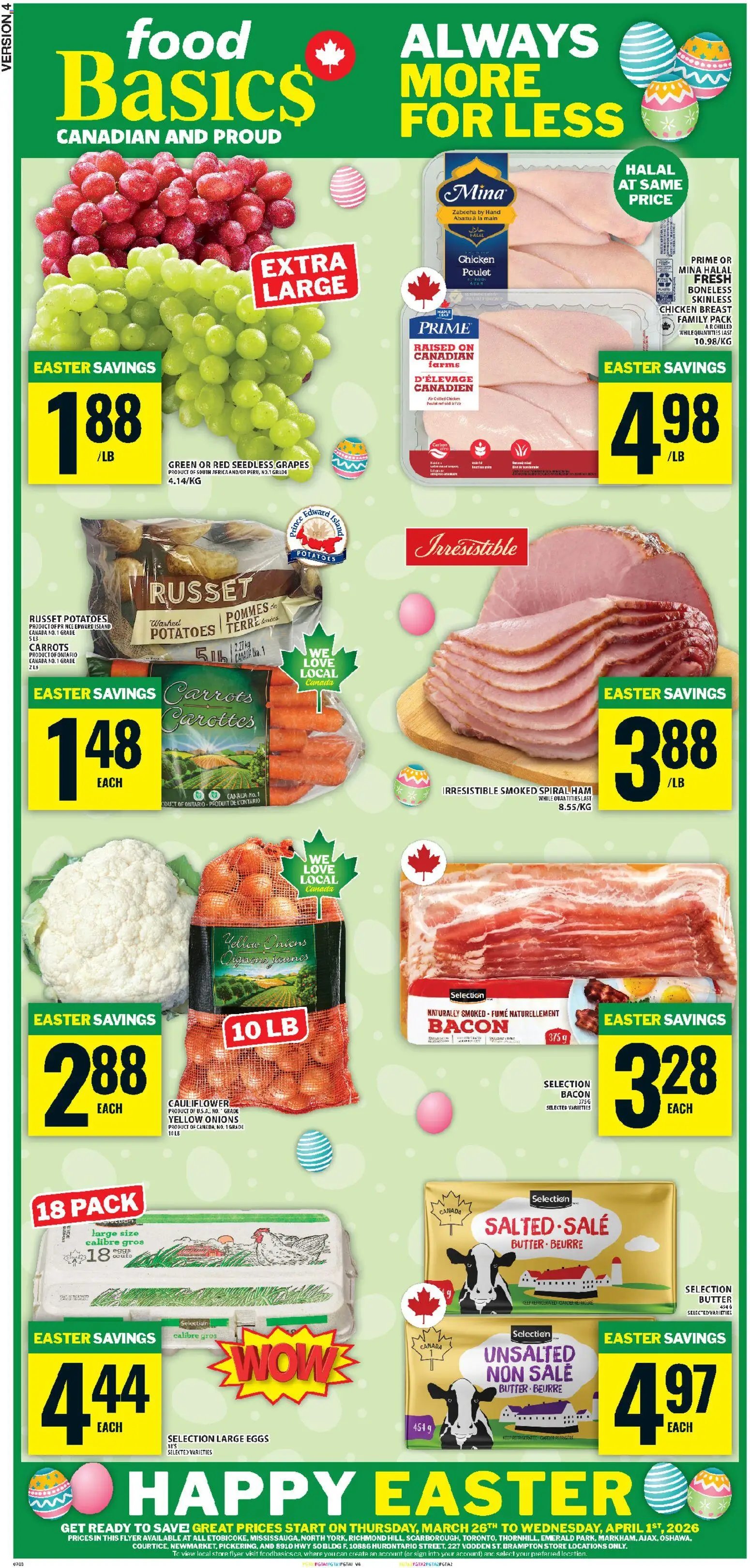 Food Basics flyer from 26.03.2026 Food Basics weekly flyer - Ajax