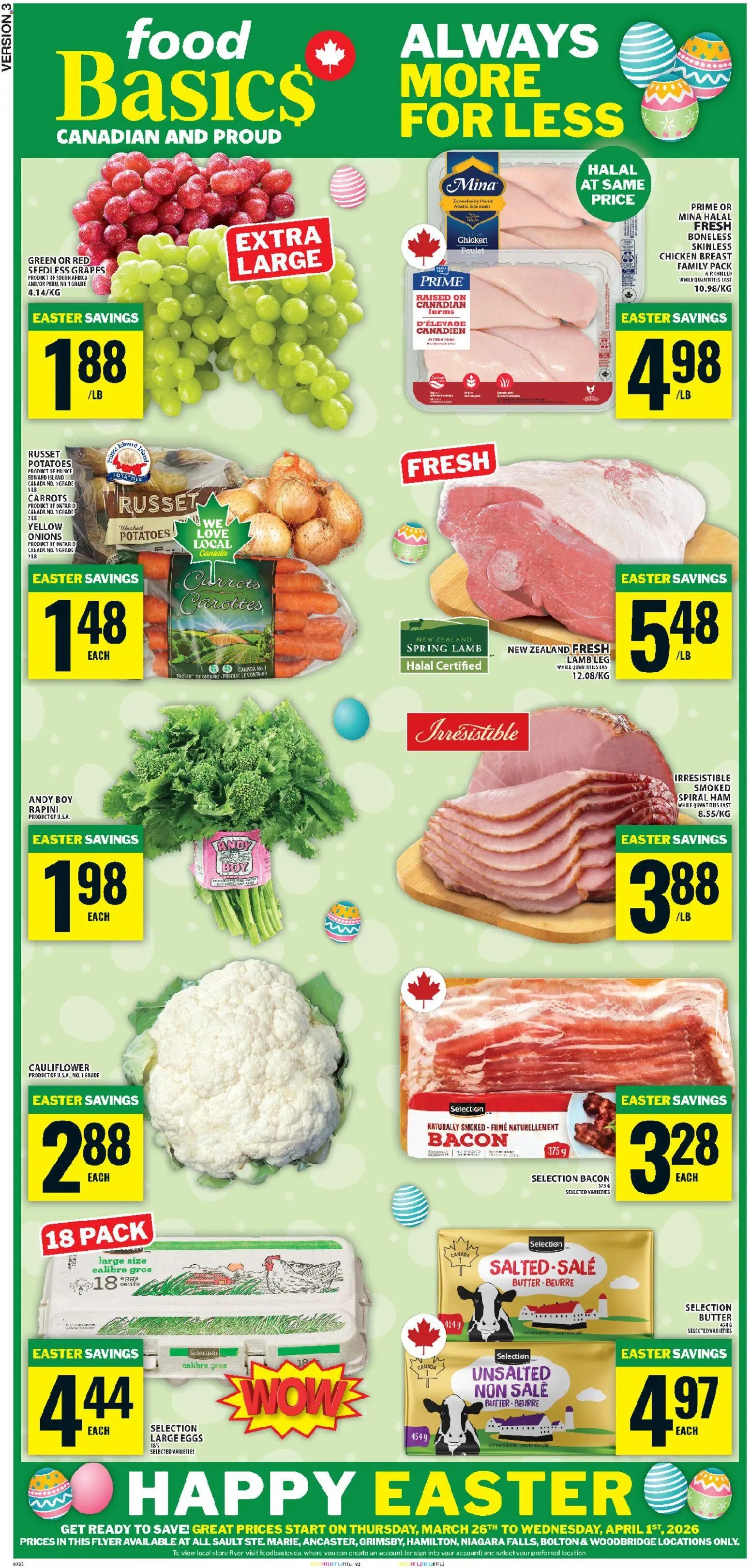 Food Basics flyer from 26.03.2026 Food Basics weekly flyer - Ancaster