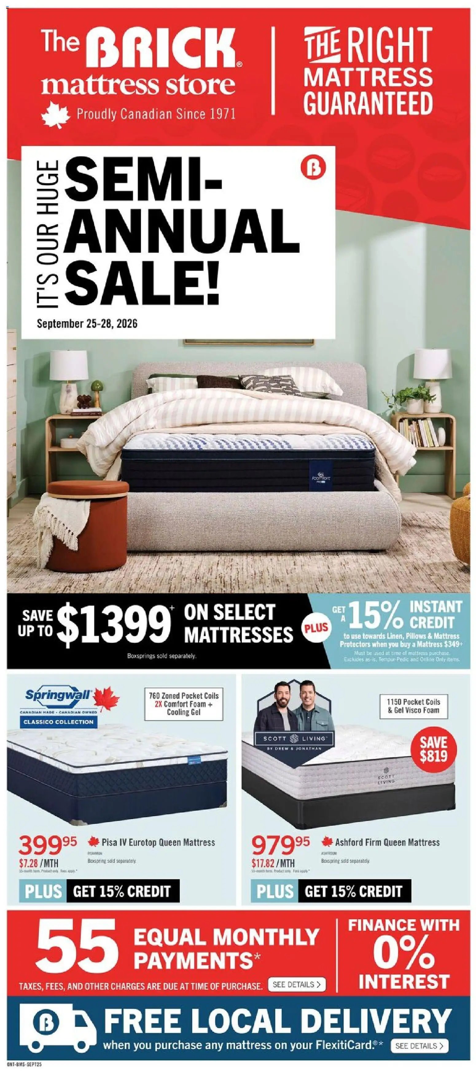The Brick flyer from 25.09.2026 The Brick - Brick Mattress Store