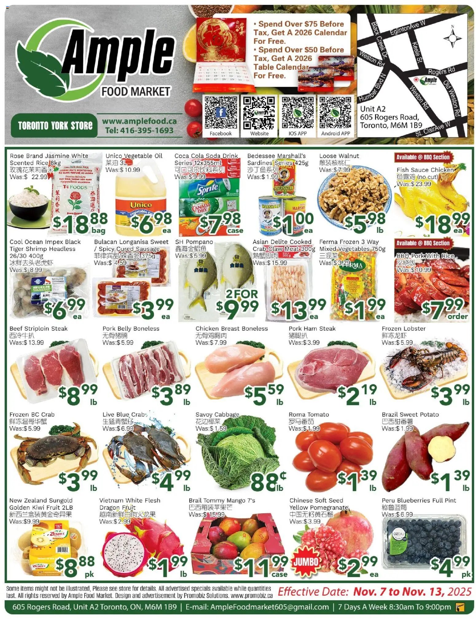 Ample Food Market flyer from 07.11.2025 Weekly flyer Toronto York