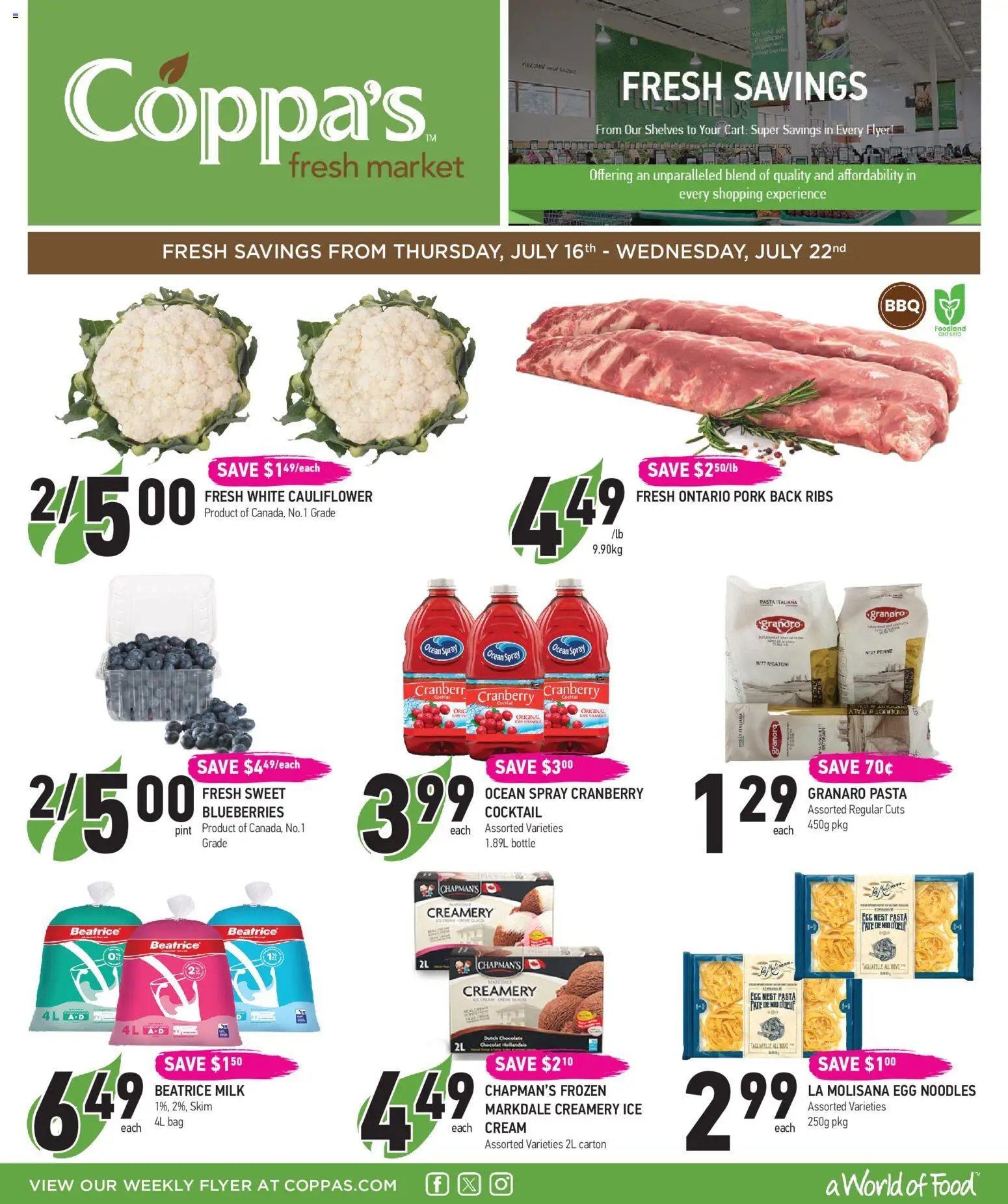 Coppas Fresh Market flyer from 16.07.2026 Coppas Fresh Market weekly flyer / circulaire