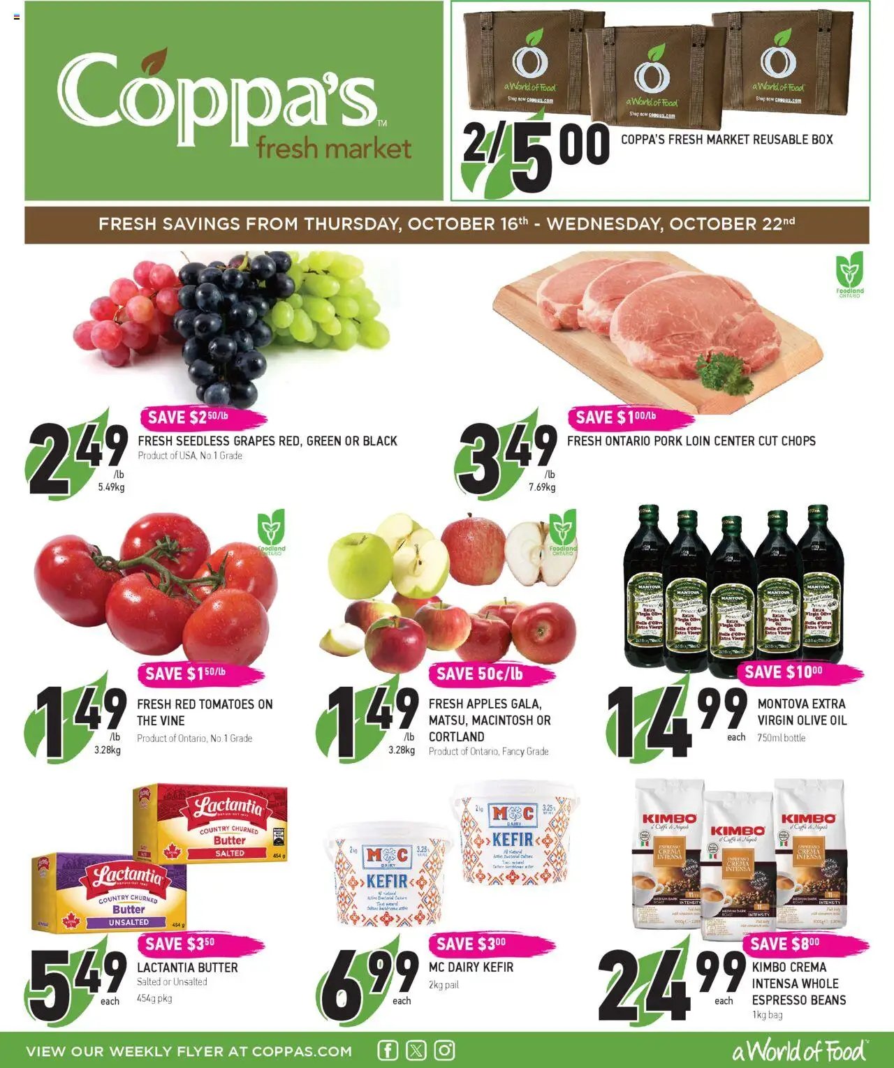 Coppas Fresh Market flyer from 16.10.2025 Weekly flyer / circulaire