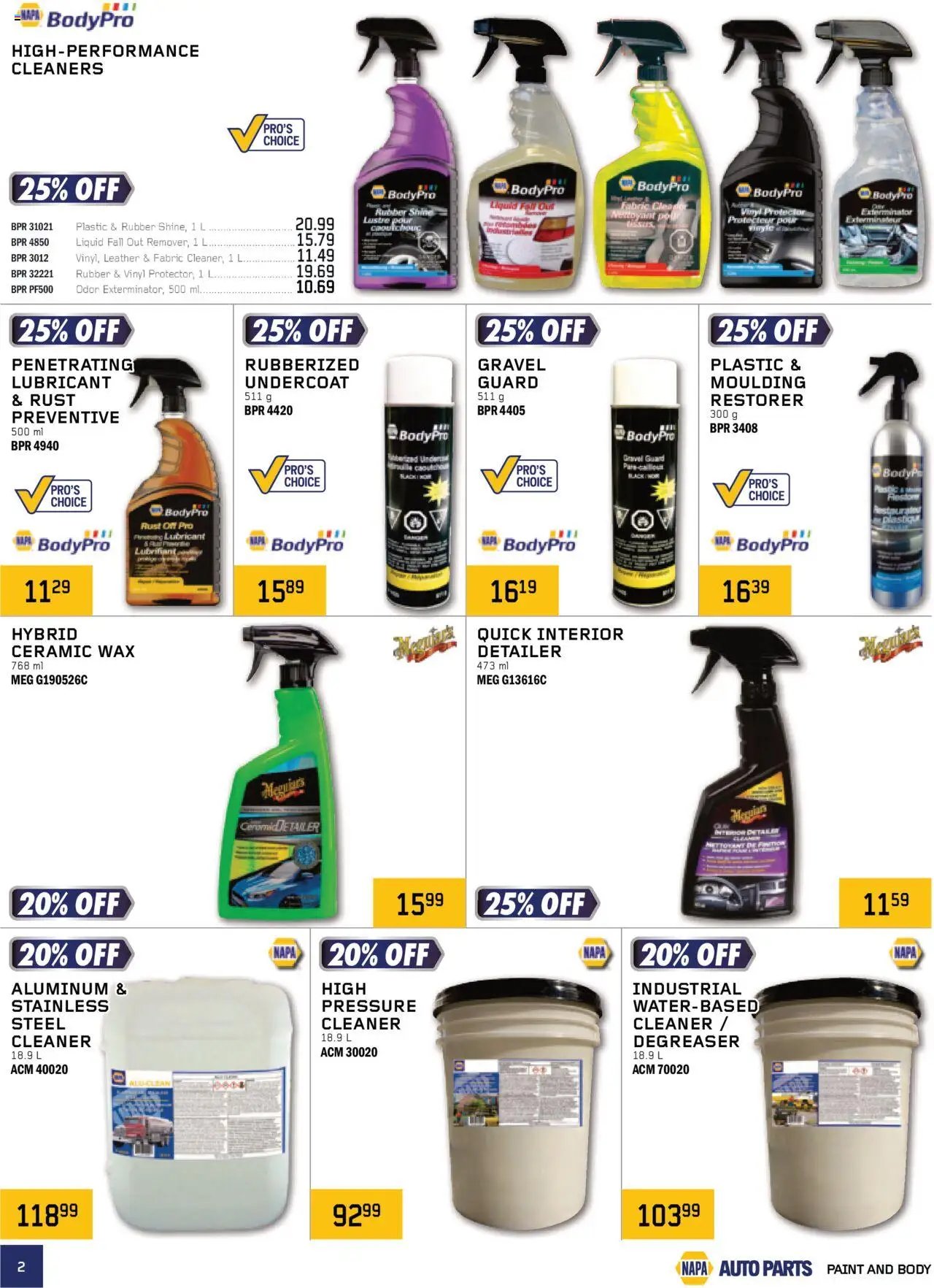 NAPA Auto Parts flyer from 01.10.2025 CMAX Catalog