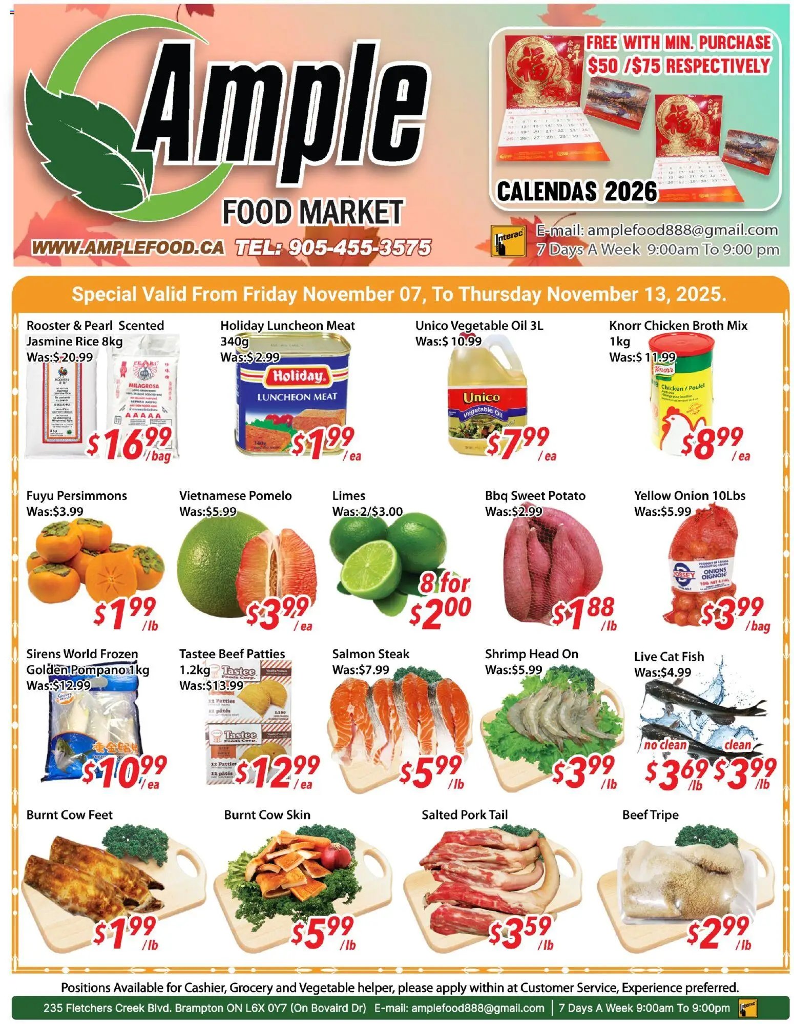 Ample Food Market flyer from 07.11.2025 Weekly flyer Brampton