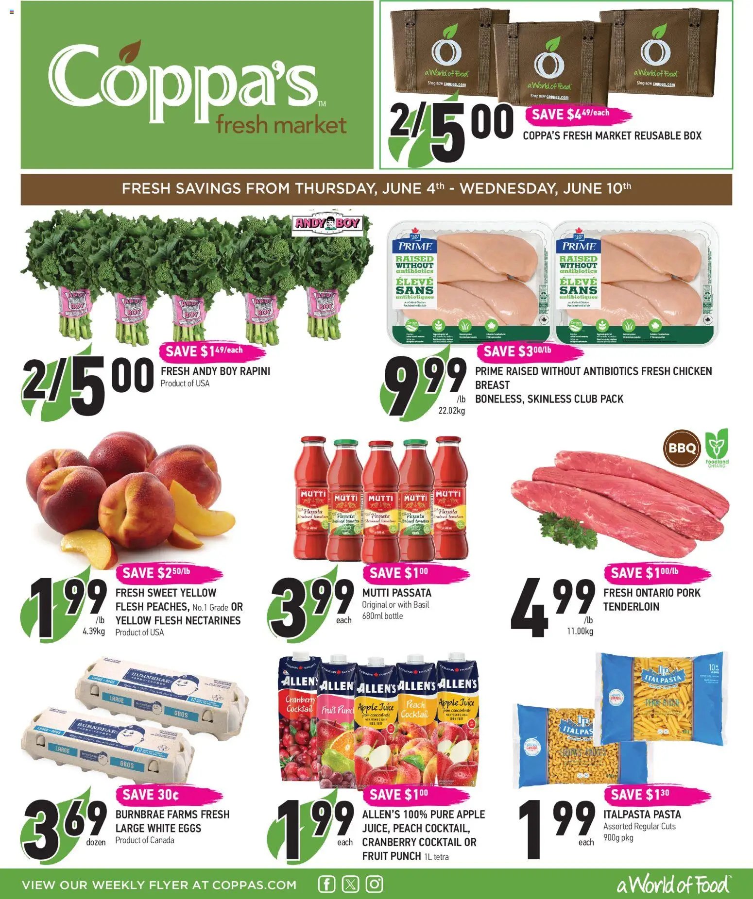 Coppas Fresh Market flyer from 04.06.2026 Coppas Fresh Market weekly flyer / circulaire