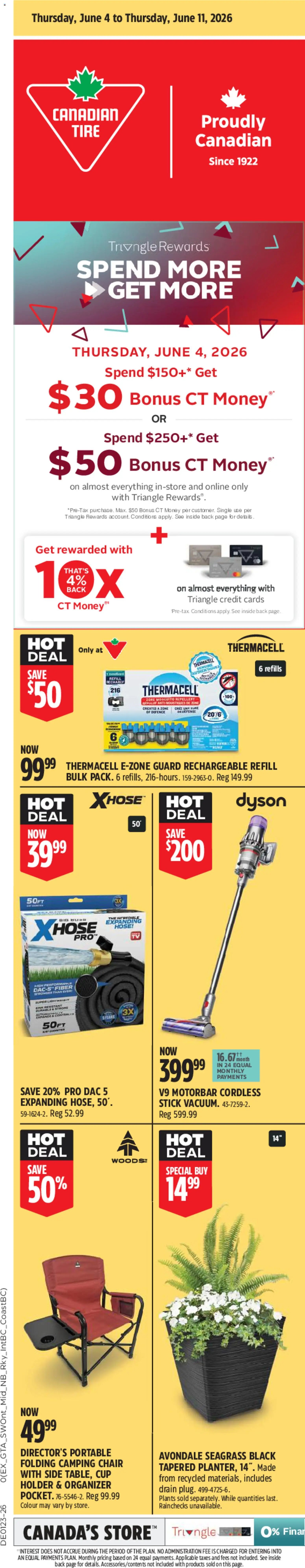 Canadian Tire flyer from 04.06.2026 Canadian Tire - Summer Big Red Sale