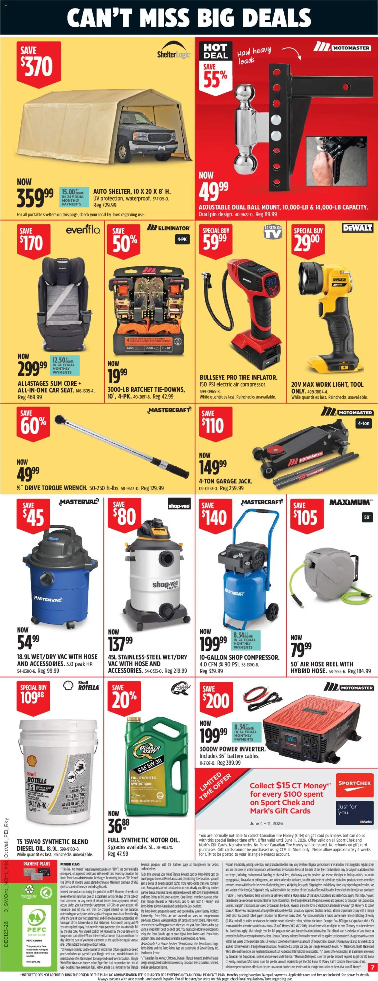 Canadian Tire flyer from 04.06.2026 Canadian Tire - Summer Big Red Sale