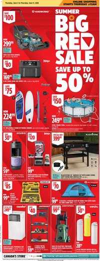 Canadian Tire flyer from 04.06.2026 Canadian Tire - Summer Big Red Sale