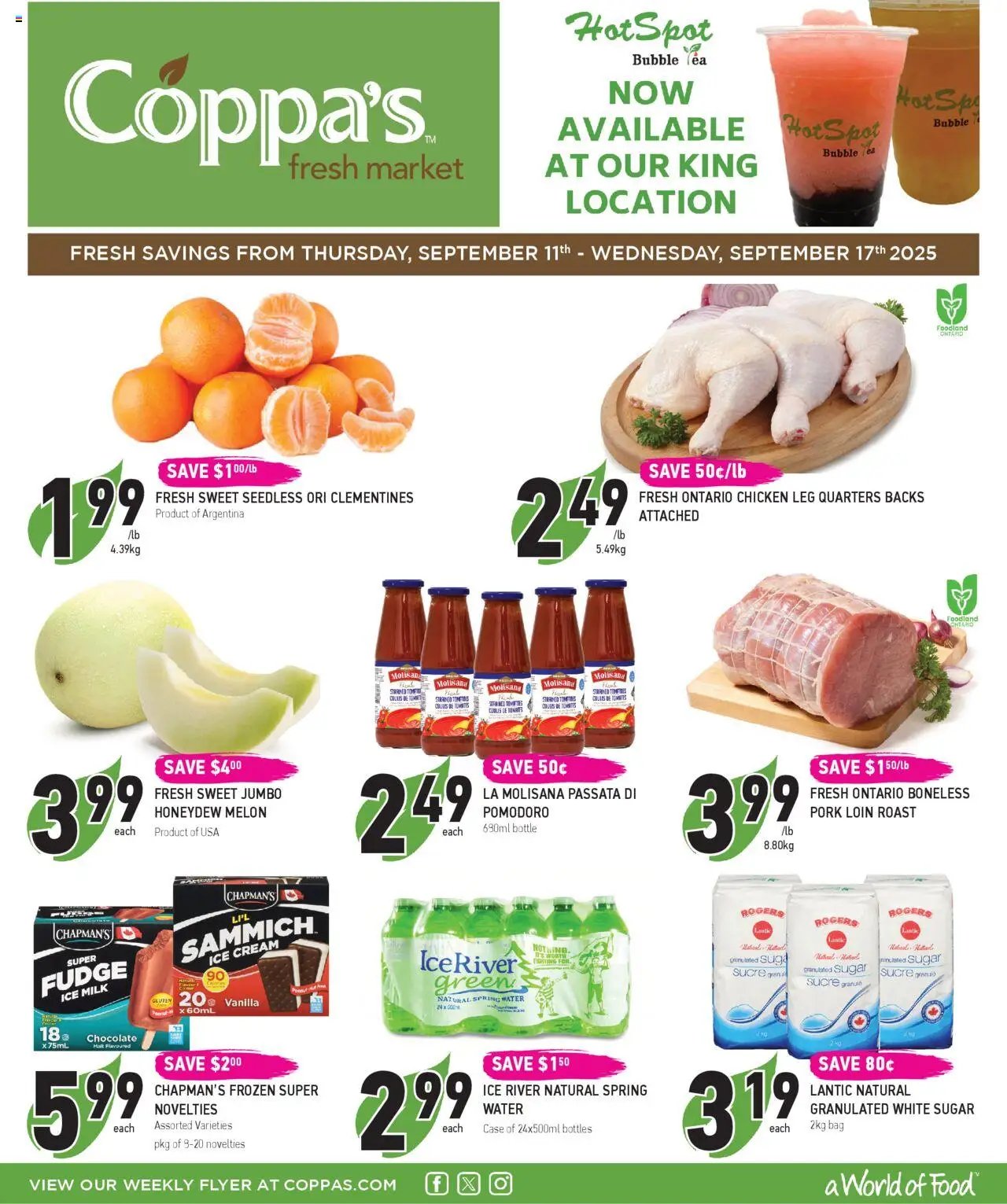Coppas Fresh Market flyer from 11.09.2025 Weekly flyer / circulaire