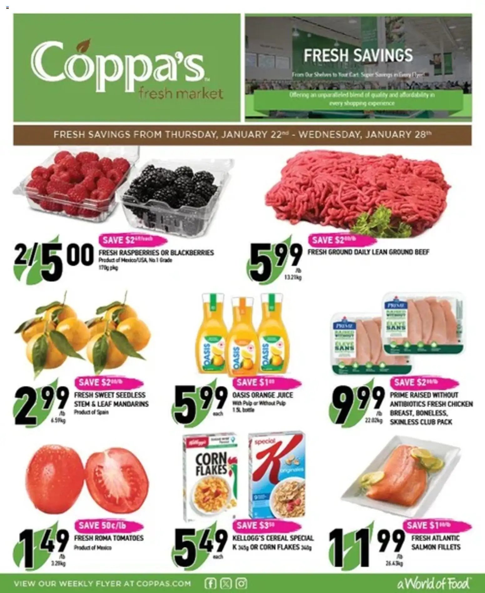 Coppas Fresh Market flyer from 22.01.2026 Weekly flyer / circulaire