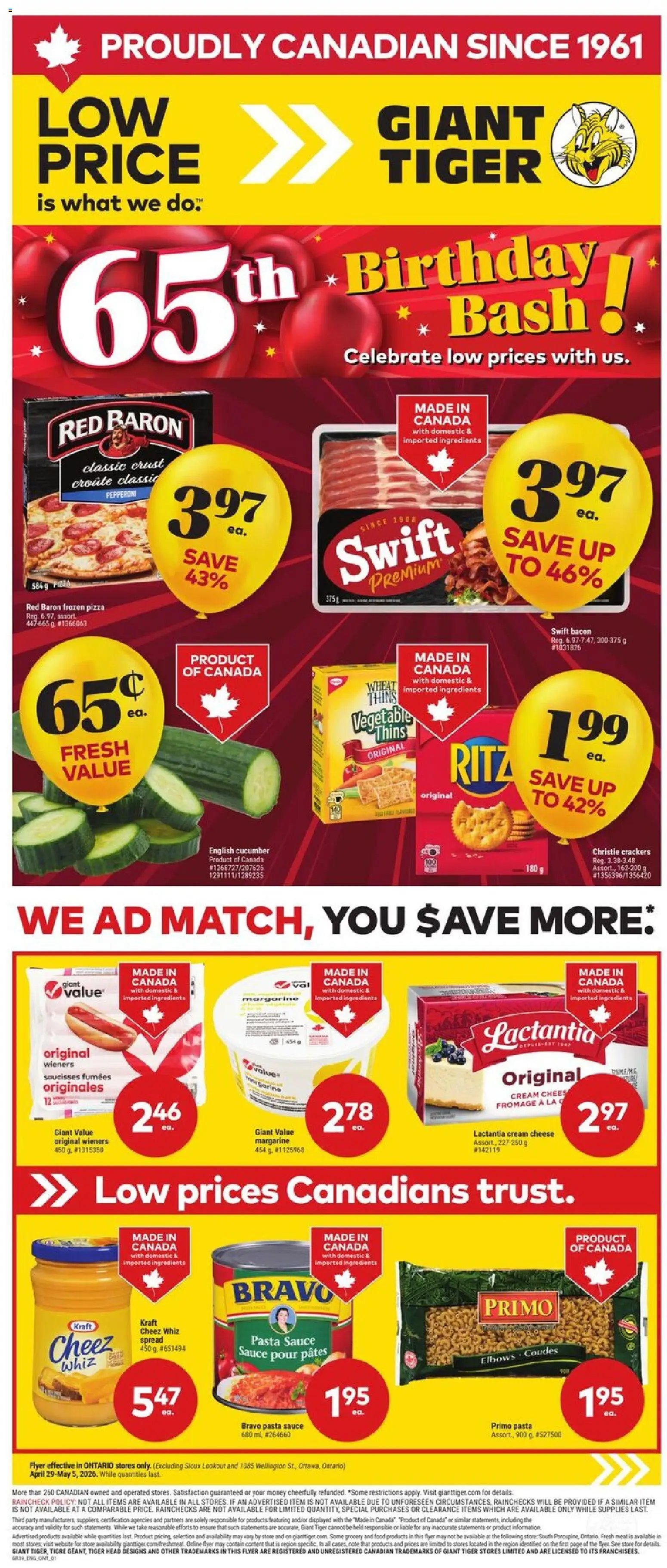 Giant Tiger flyer from 29.04.2026 Giant Tiger Weekly Flyer