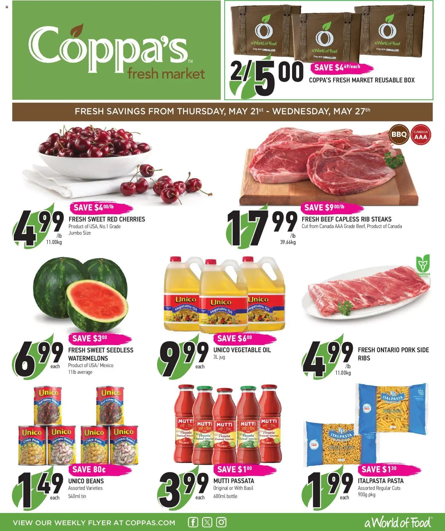 Coppas Fresh Market flyer from 21.05.2026 Coppas Fresh Market weekly flyer / circulaire