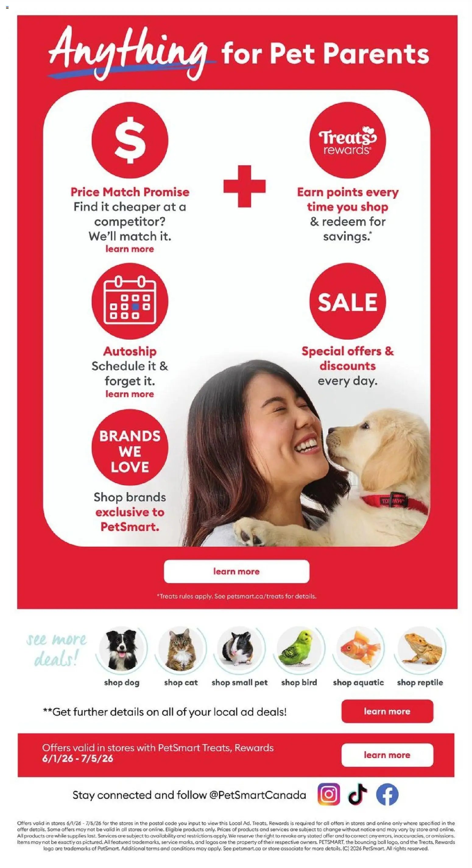 Petsmart flyer from 01.06.2026 Petsmart weekly flyer / circulaire