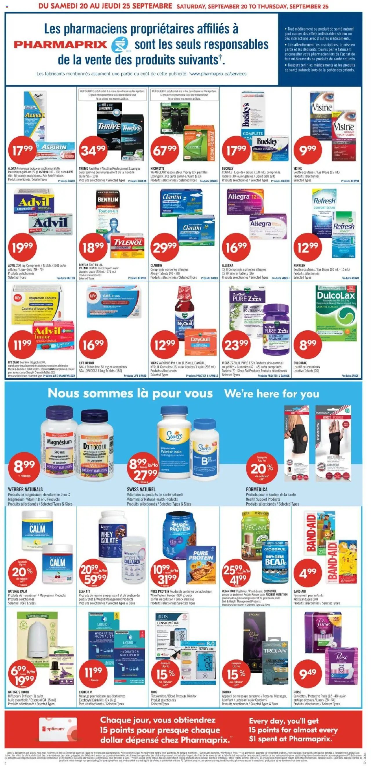 Pharmaprix flyer from 20.09.2025 Weekly flyer / circulaire