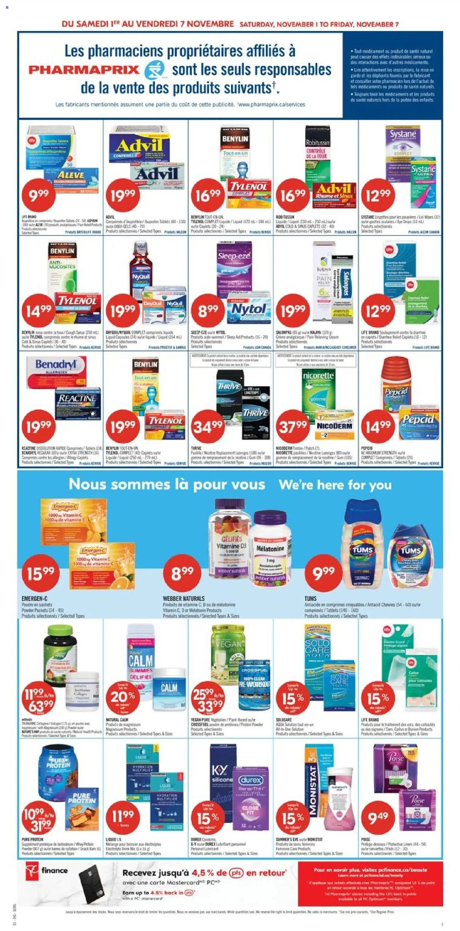 Pharmaprix flyer from 01.11.2025 Weekly flyer / circulaire