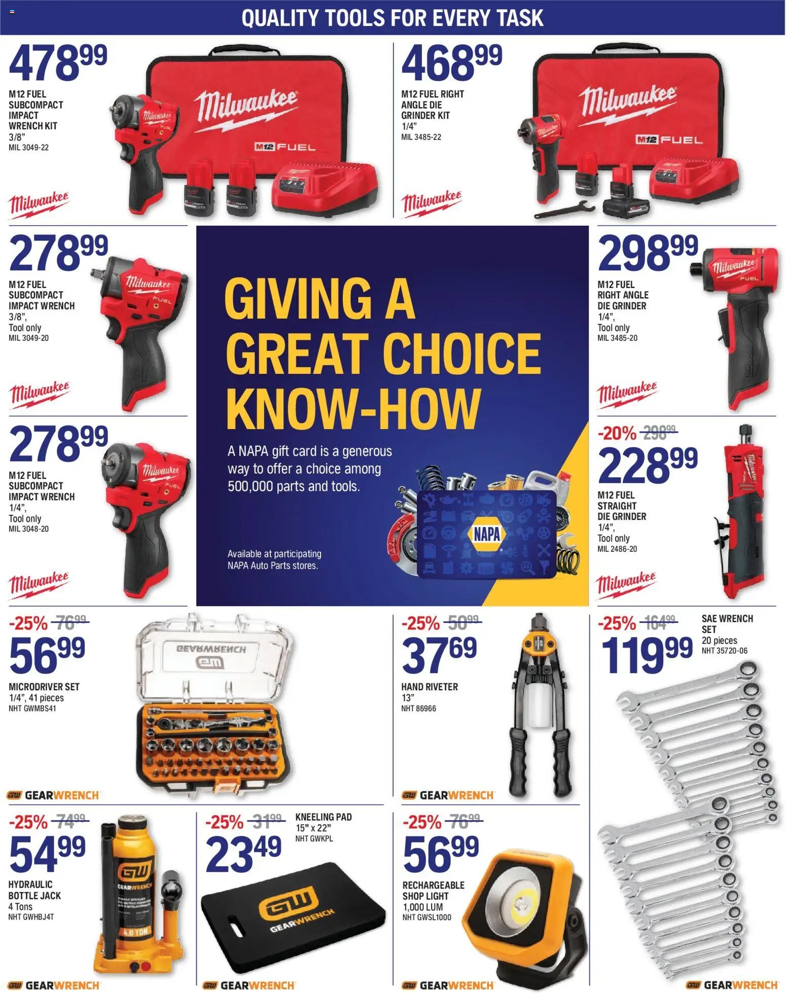 NAPA Auto Parts flyer from 01.01.2026 Weekly Flyer
