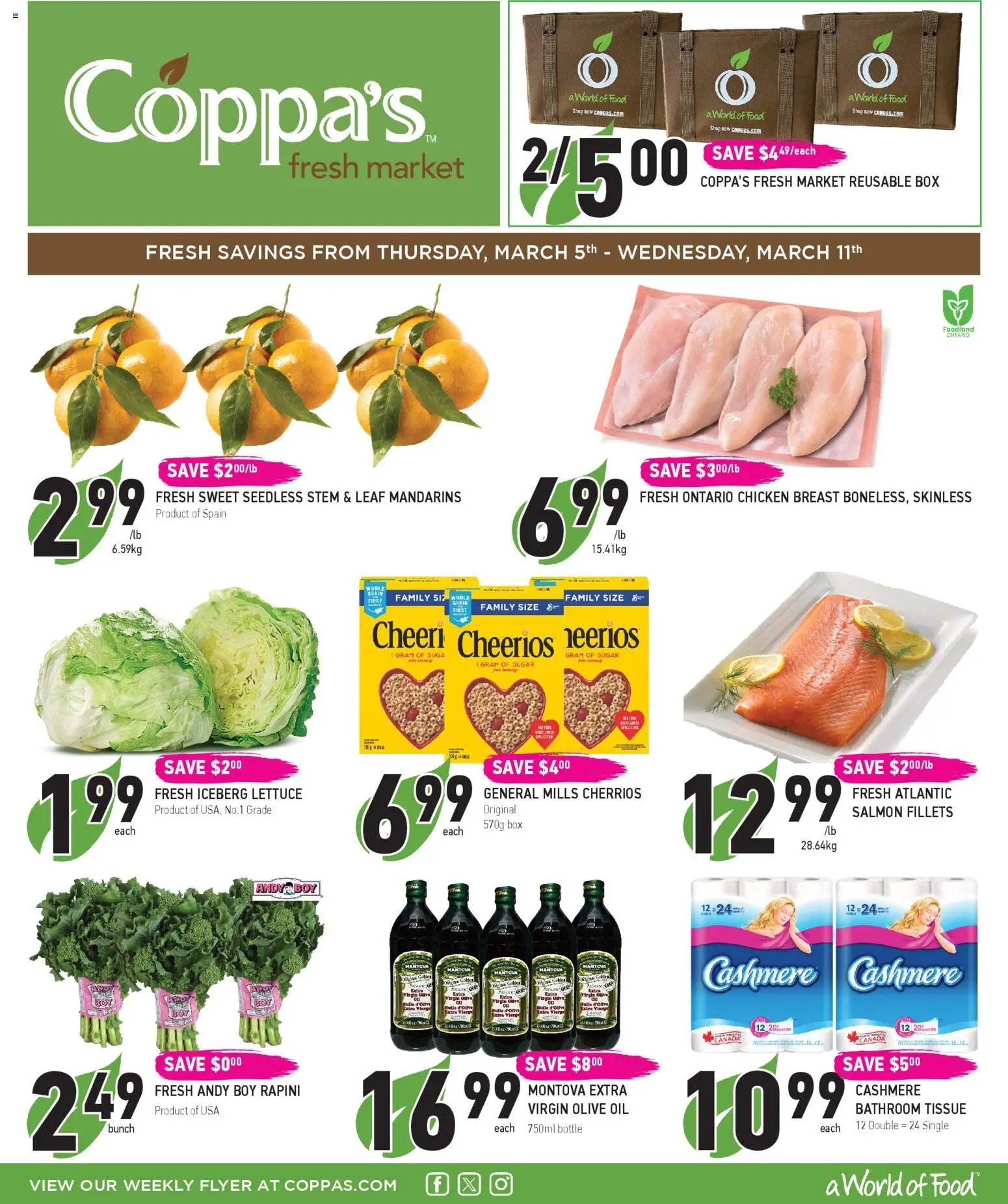 Coppas Fresh Market flyer from 05.03.2026 Coppas Fresh Market weekly flyer / circulaire