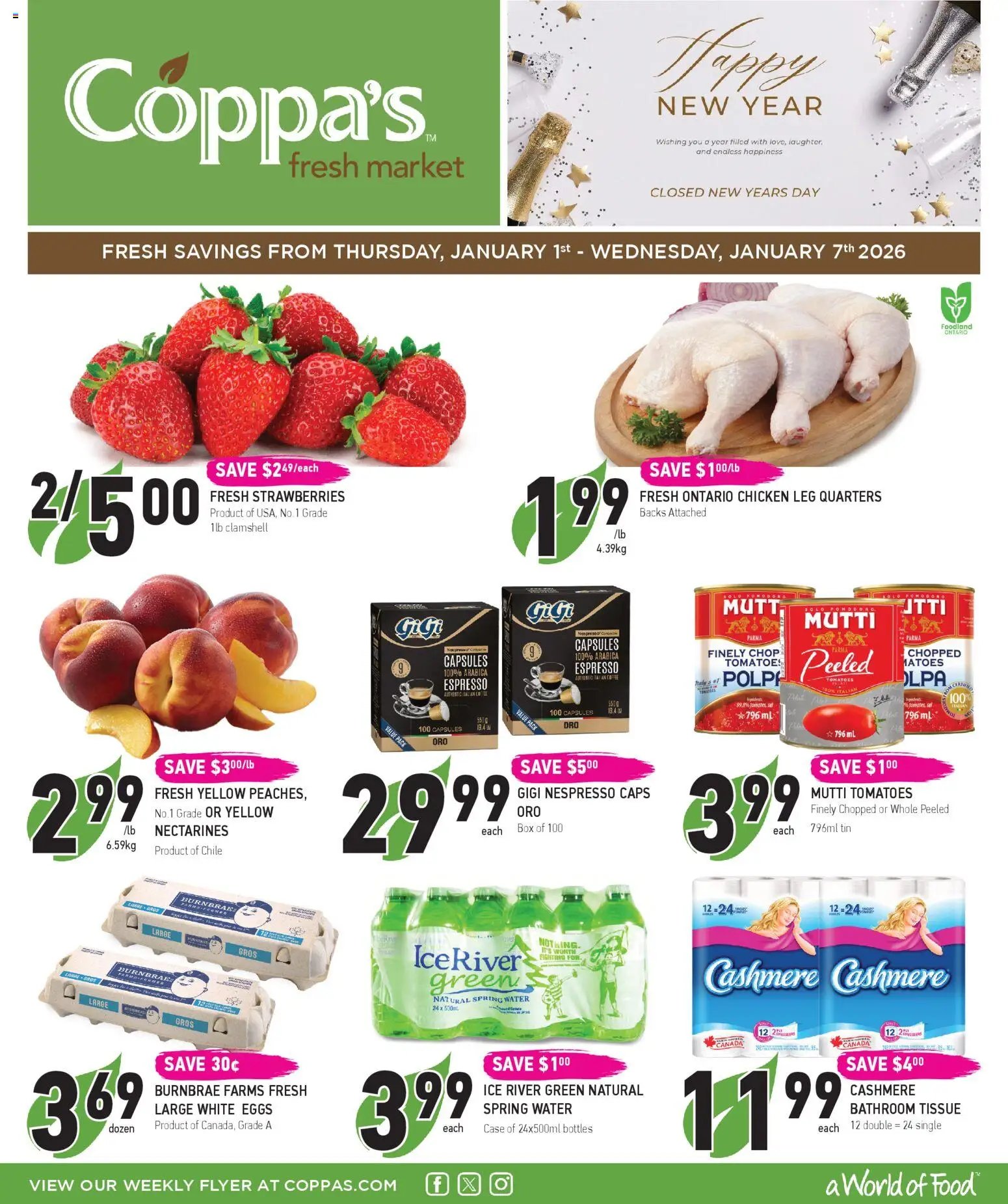 Coppas Fresh Market flyer from 01.01.2026 Weekly flyer / circulaire