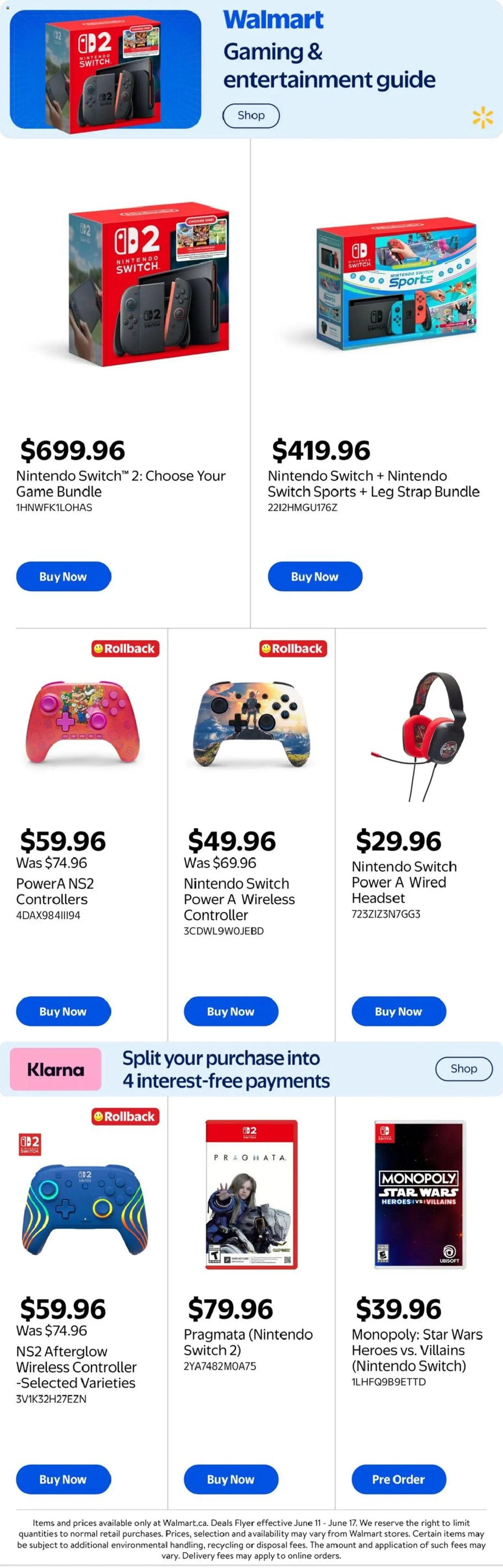 Walmart flyer from 11.06.2026 Walmart flyer - Gaming & entertainment guide