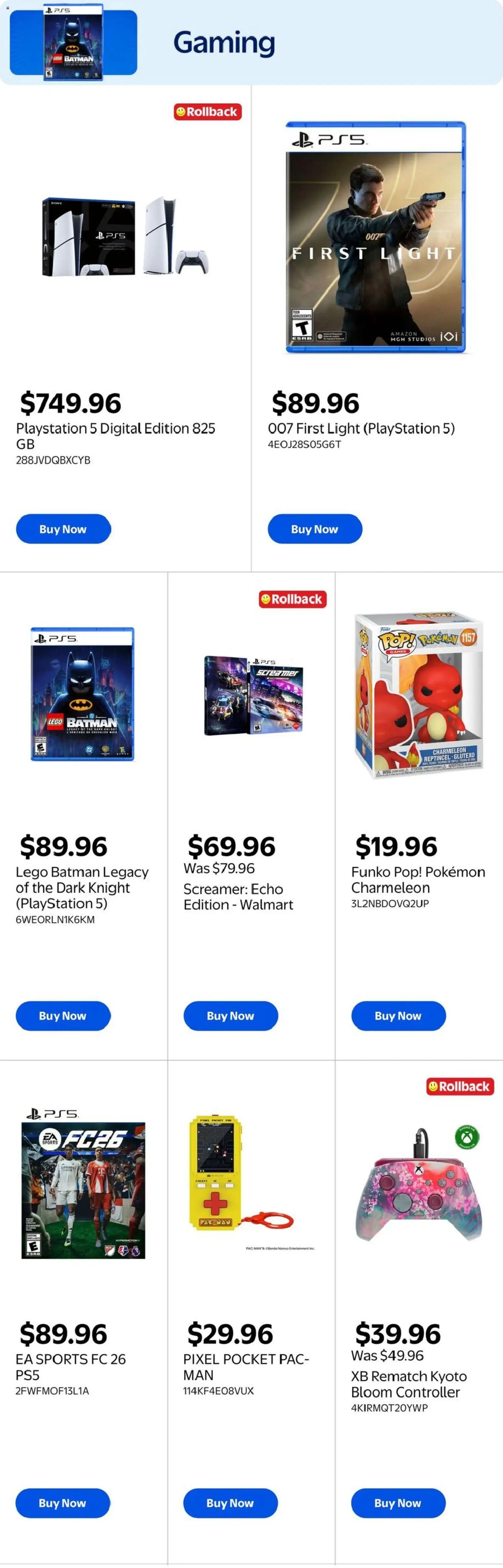 Walmart flyer from 11.06.2026 Walmart flyer - Gaming & entertainment guide