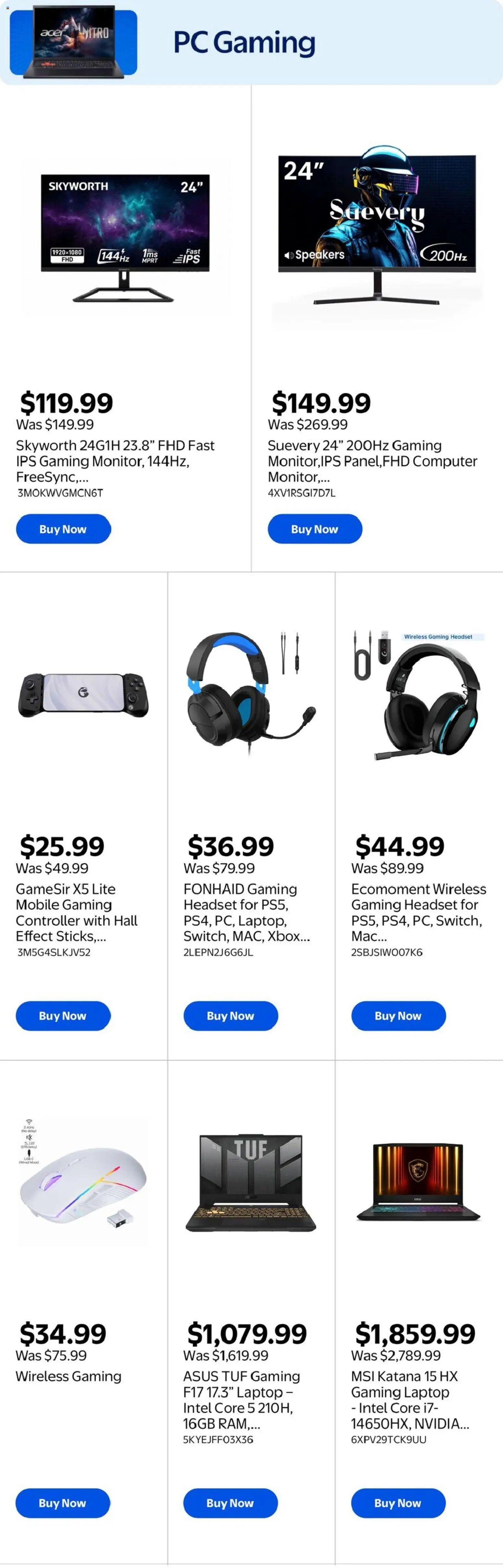 Walmart flyer from 11.06.2026 Walmart flyer - Gaming & entertainment guide