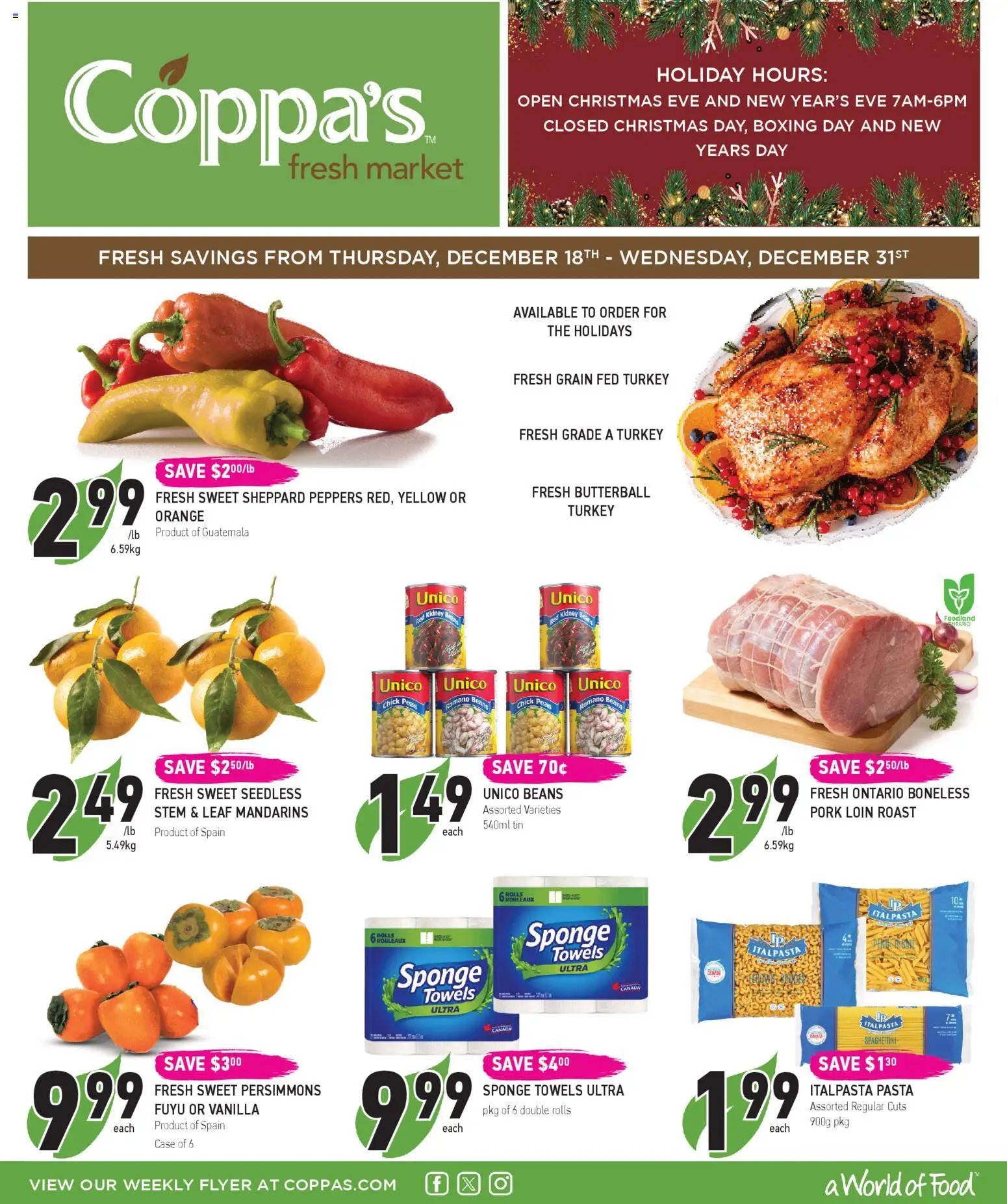 Coppas Fresh Market flyer from 18.12.2025 Weekly flyer / circulaire
