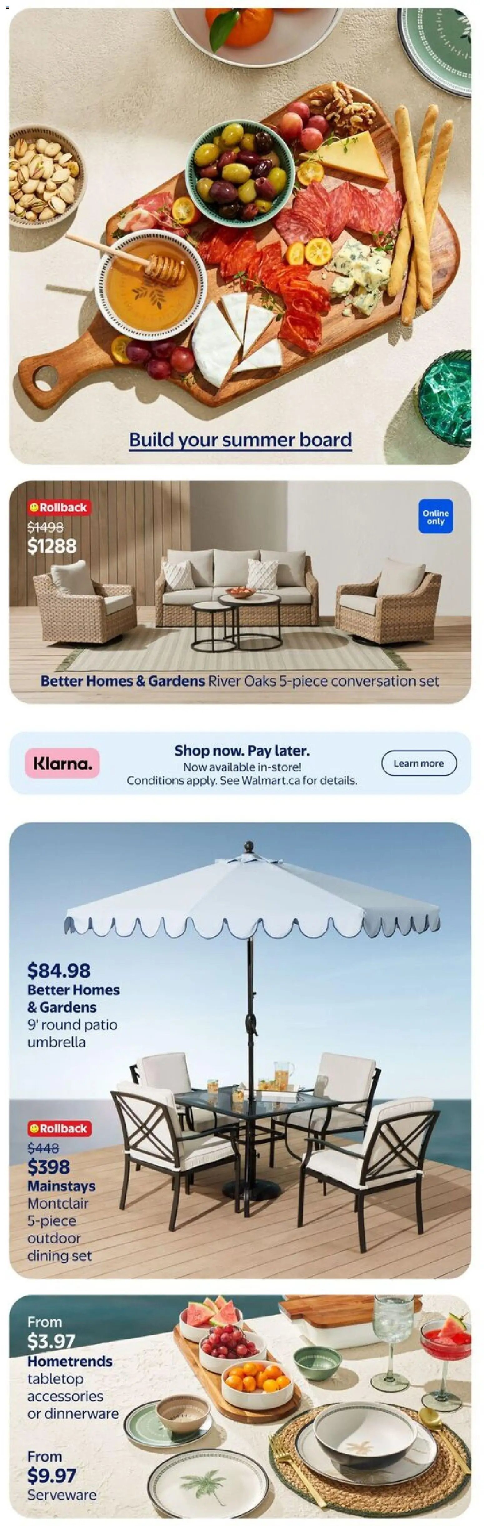 Walmart flyer from 30.04.2026 Walmart flyer - Your summer haven (2026-04-30 - 2026-05-27) | 15