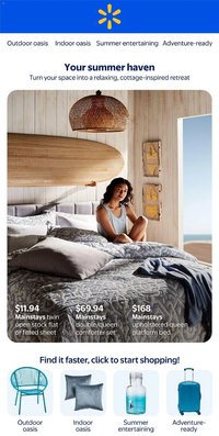 Walmart flyer from 30.04.2026 Walmart flyer - Your summer haven (2026-04-30 - 2026-05-27)