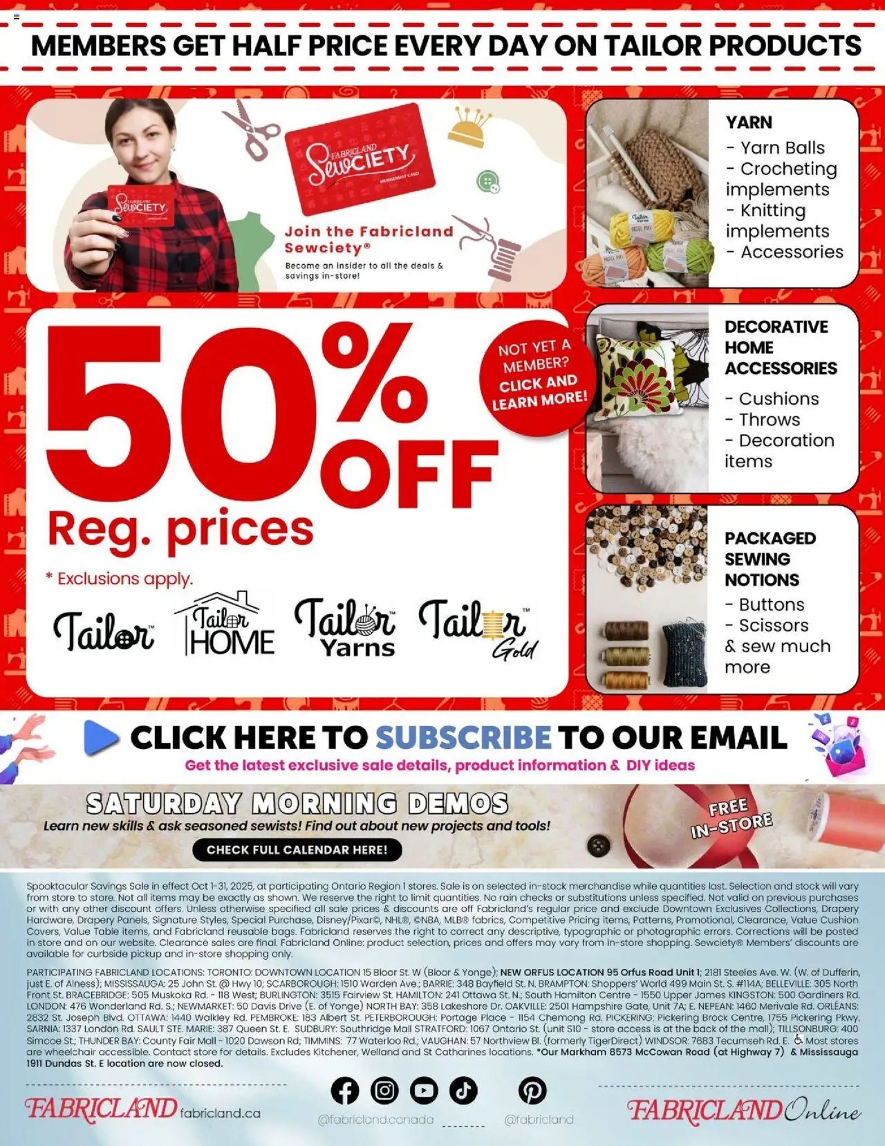 Fabricland flyer from 01.10.2025 Weekly flyer / circulaire