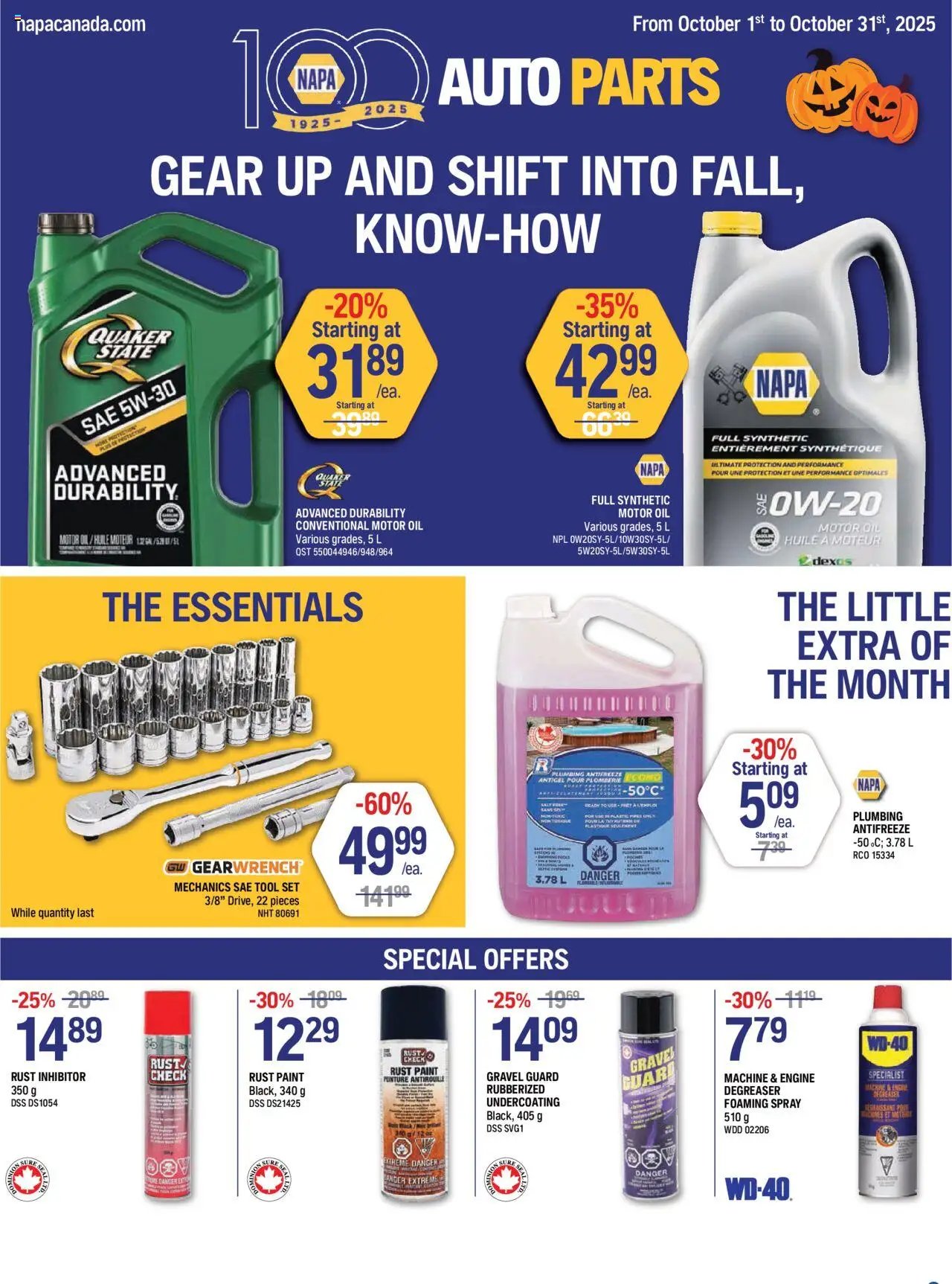NAPA Auto Parts flyer from 01.10.2025 Weekly Flyer