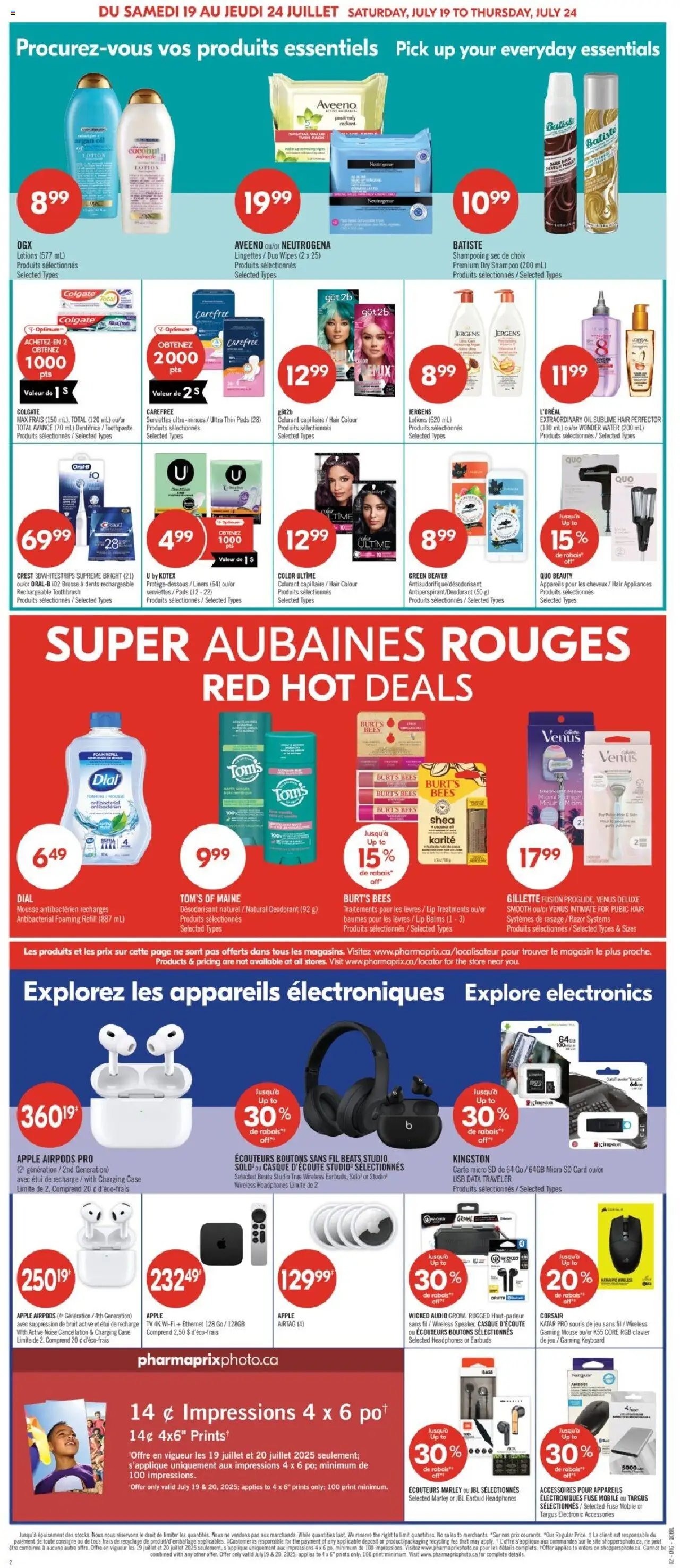 Pharmaprix catalogue à partir du 19.07.2025 Weekly flyer / circulaire