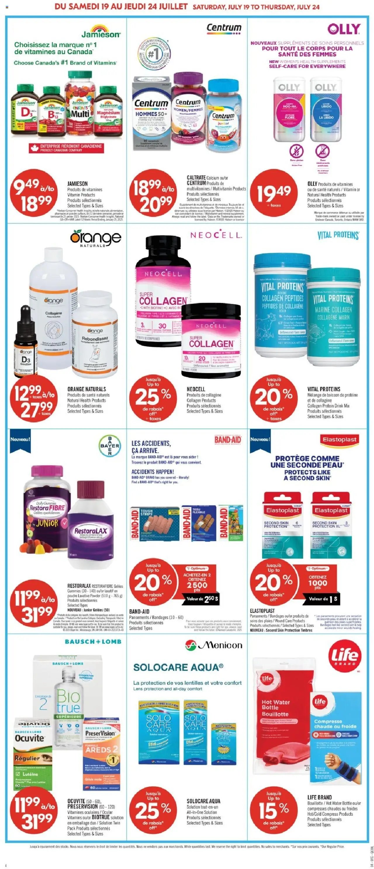 Pharmaprix catalogue à partir du 19.07.2025 Weekly flyer / circulaire